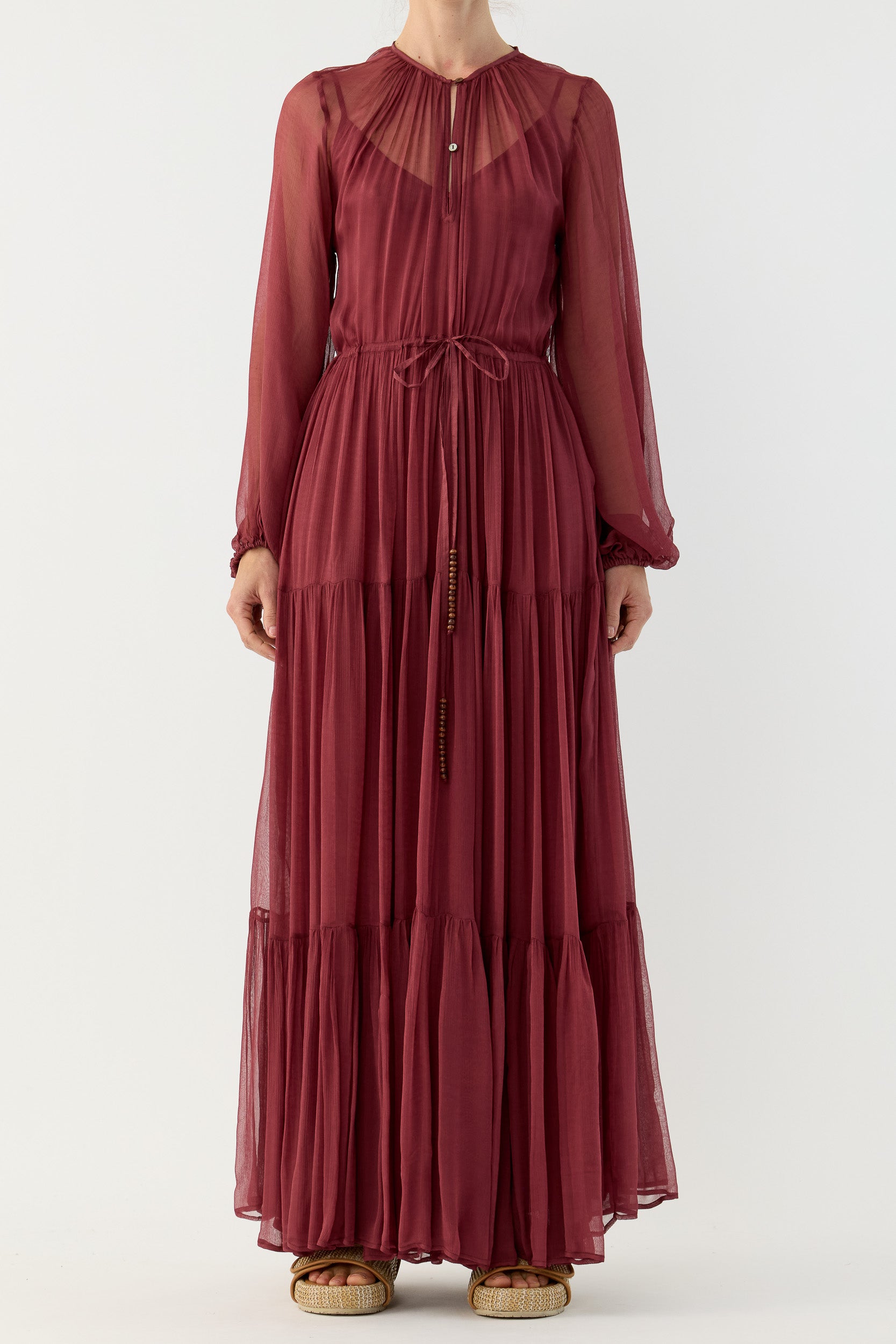 Lucinda Crinkle Chiffon Maxi Dress