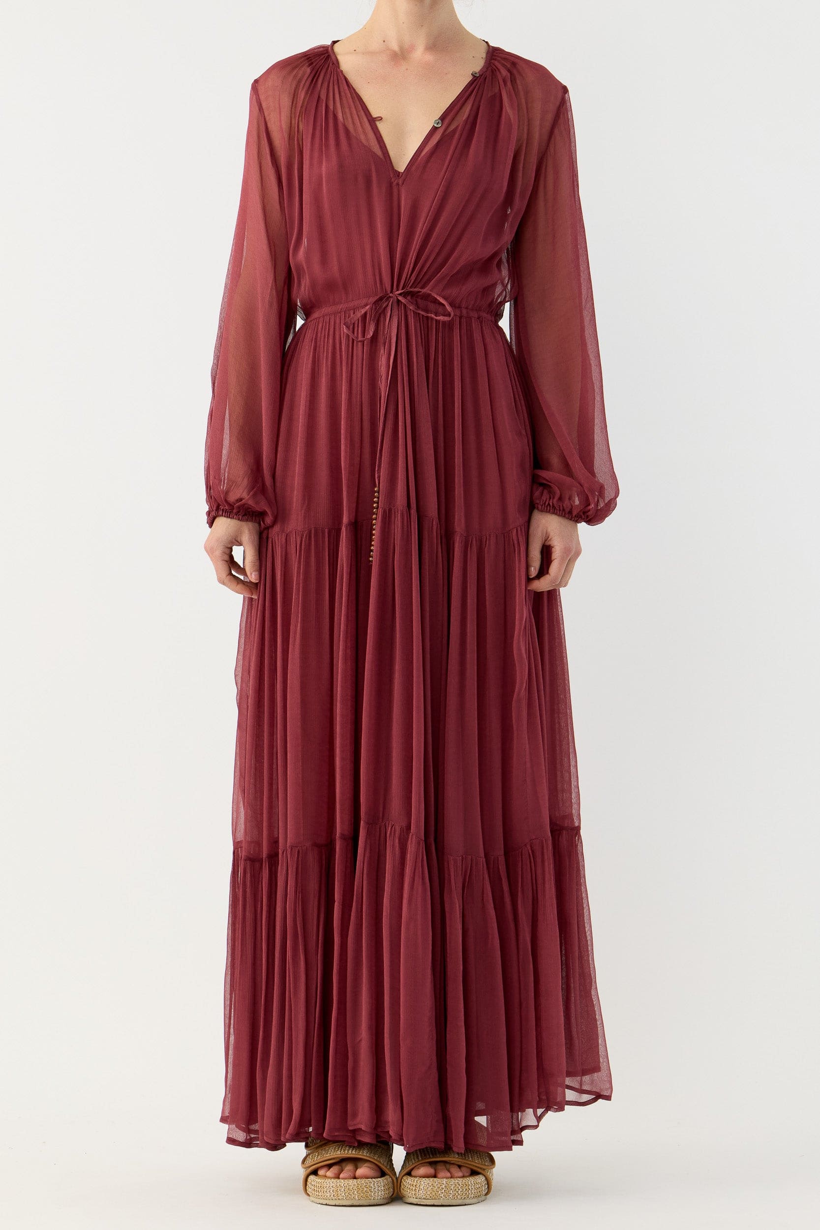Lucinda Crinkle Chiffon Maxi Dress
