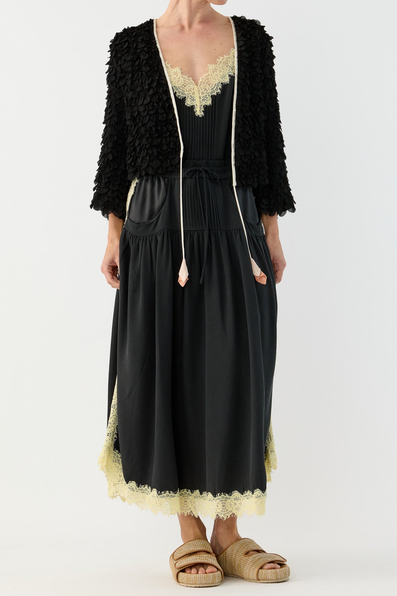 Addie Scalloped Chiffon Jacket