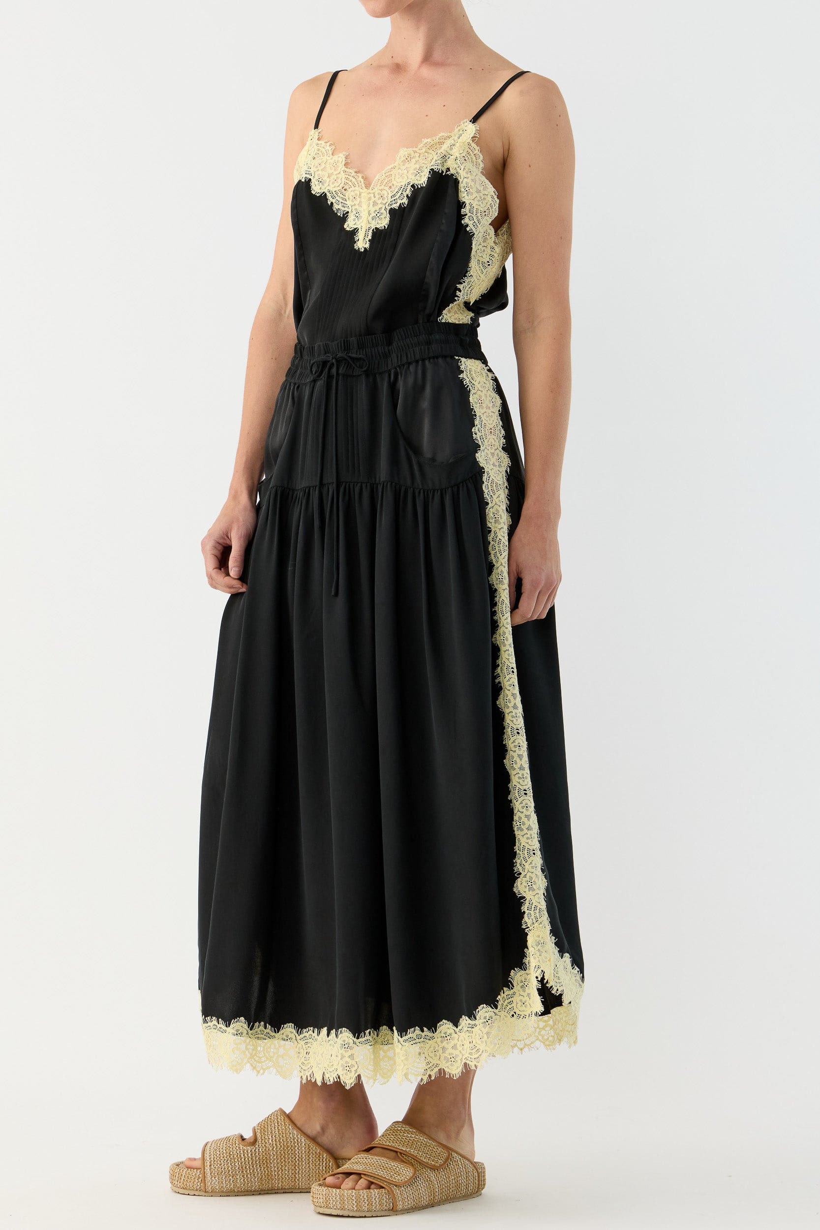 Brodie Silk & Lace Skirt