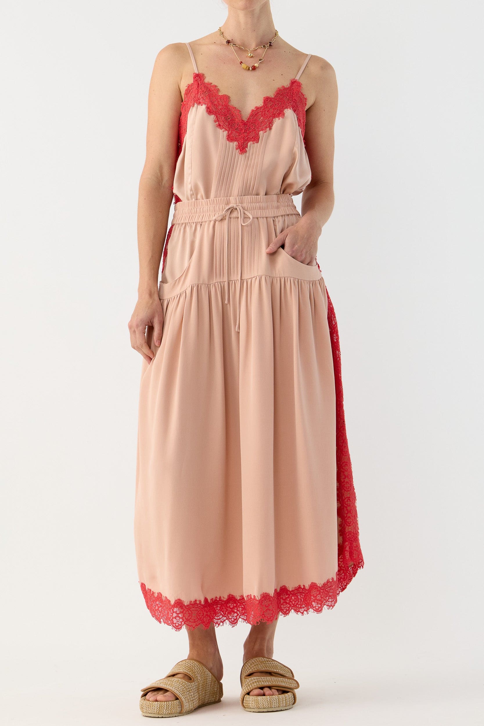 Brodie Silk & Lace Skirt