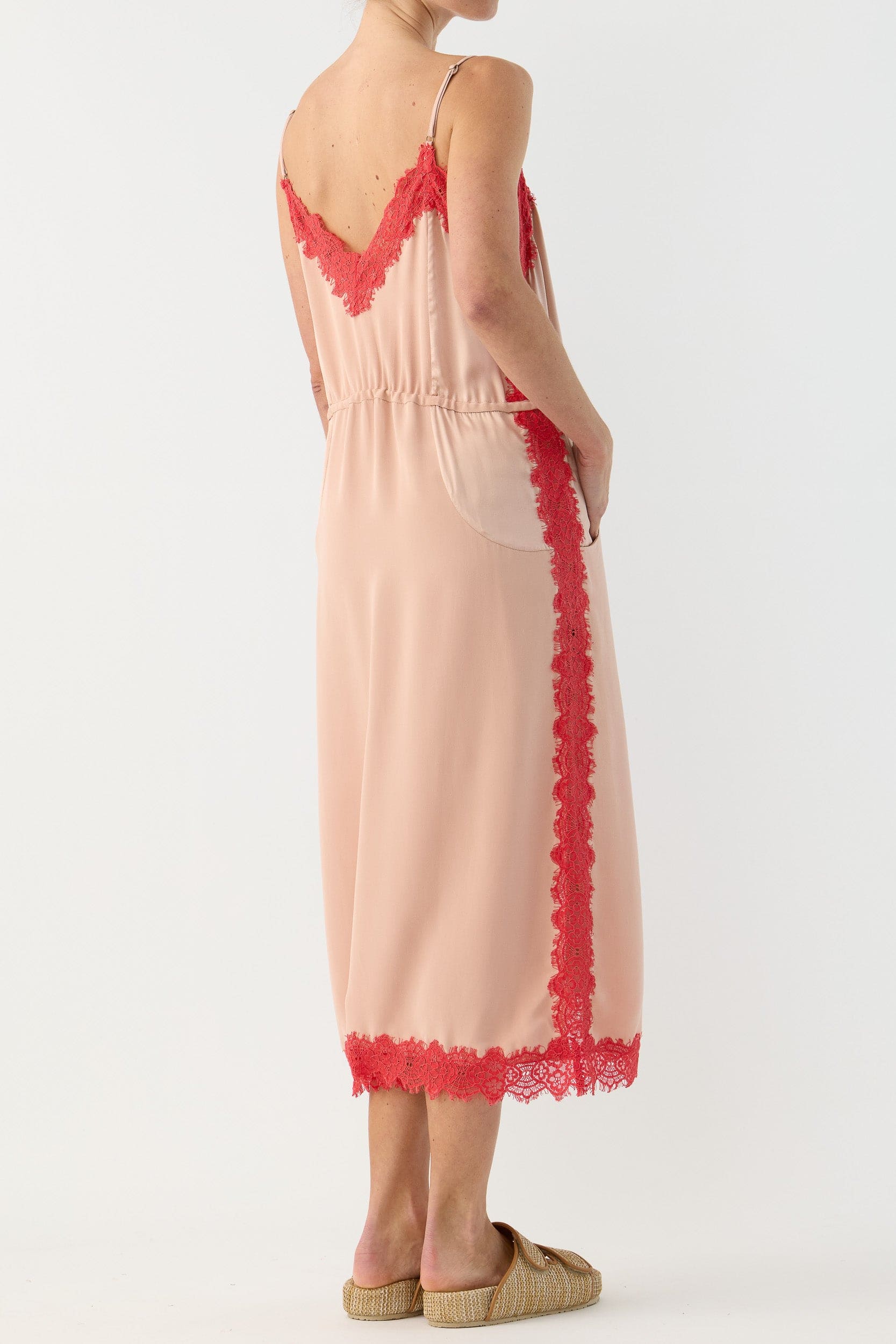 Brodie Silk & Lace Cami Dress