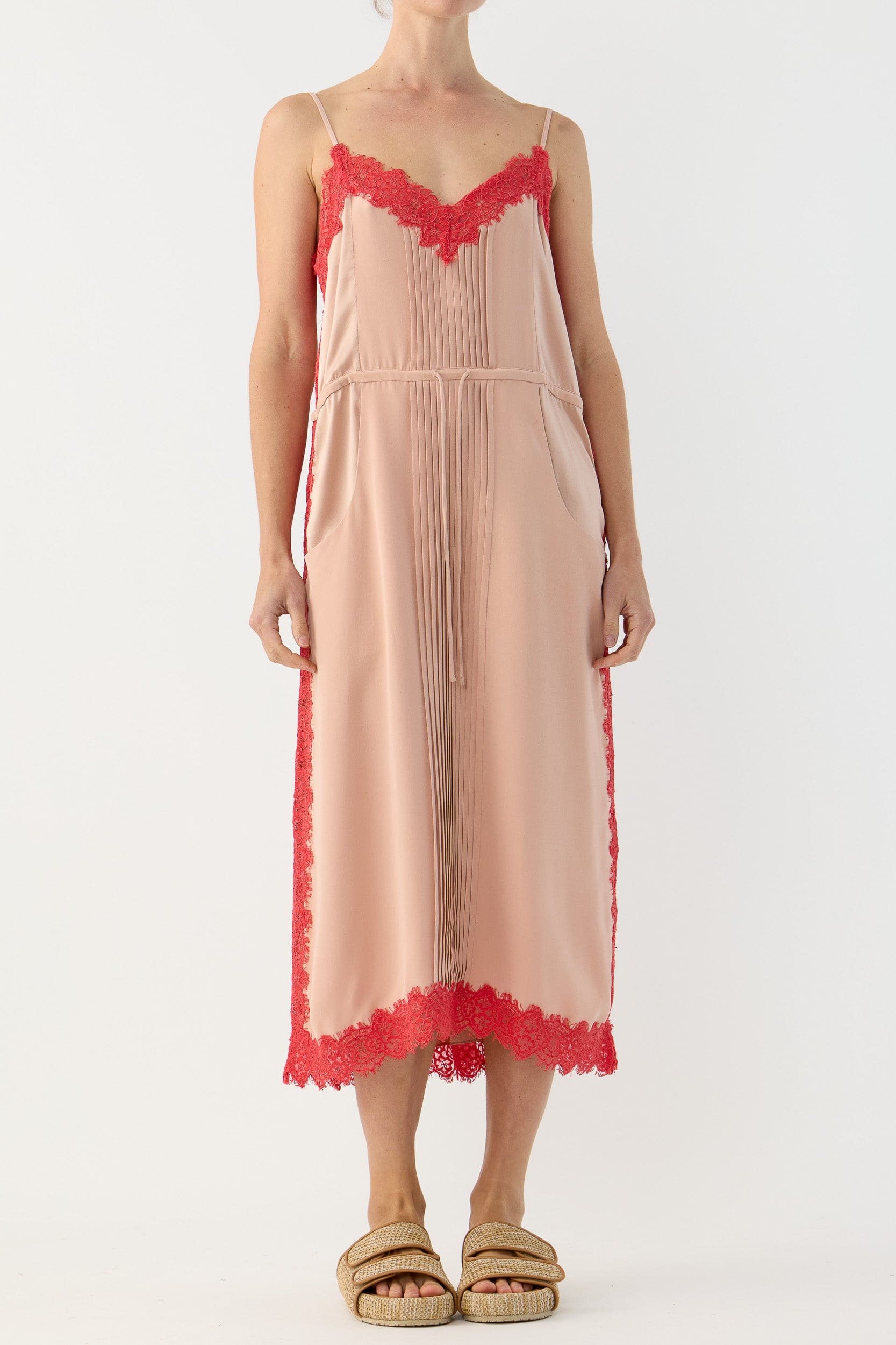 Brodie Silk & Lace Cami Dress