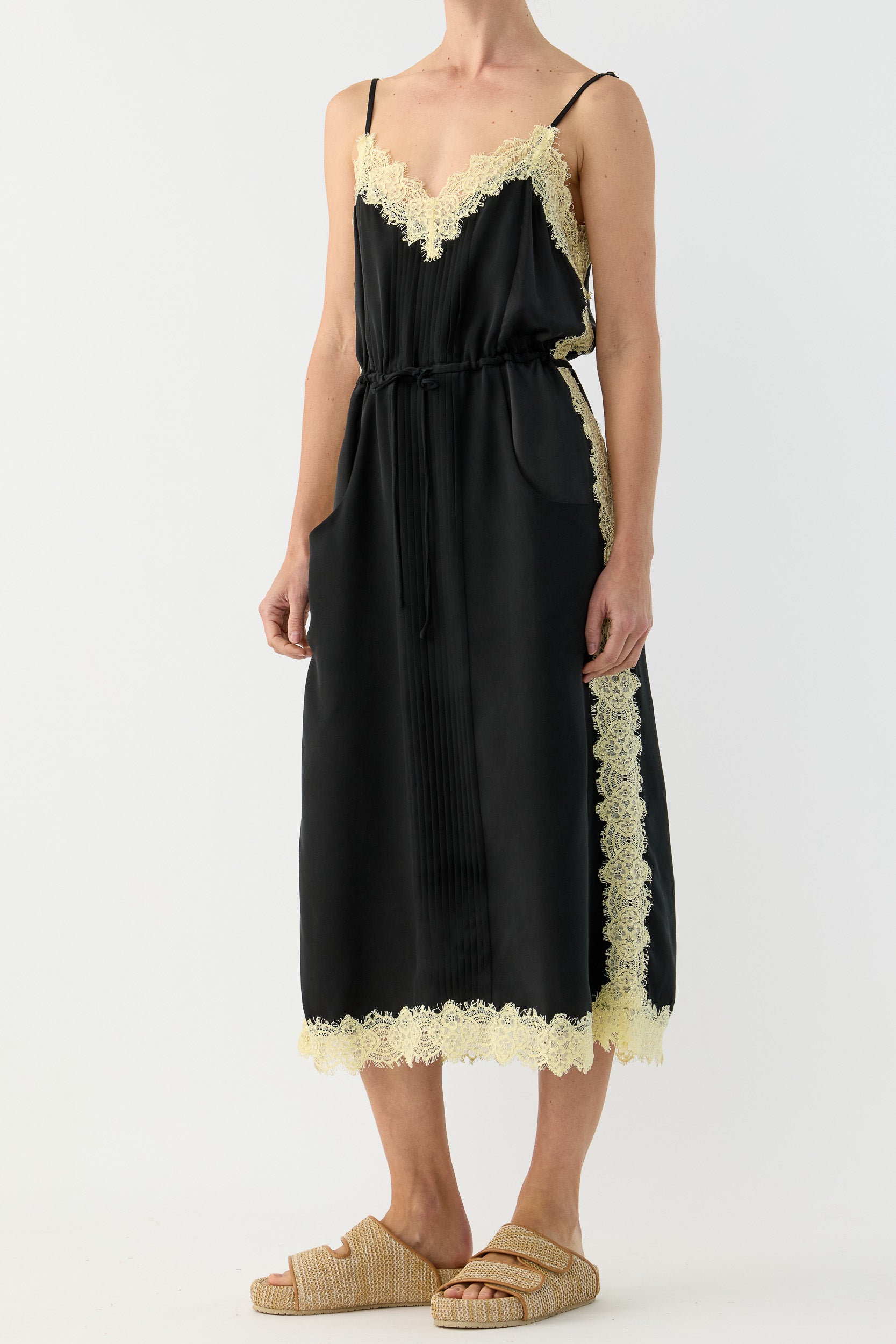 Brodie Silk & Lace Cami Dress