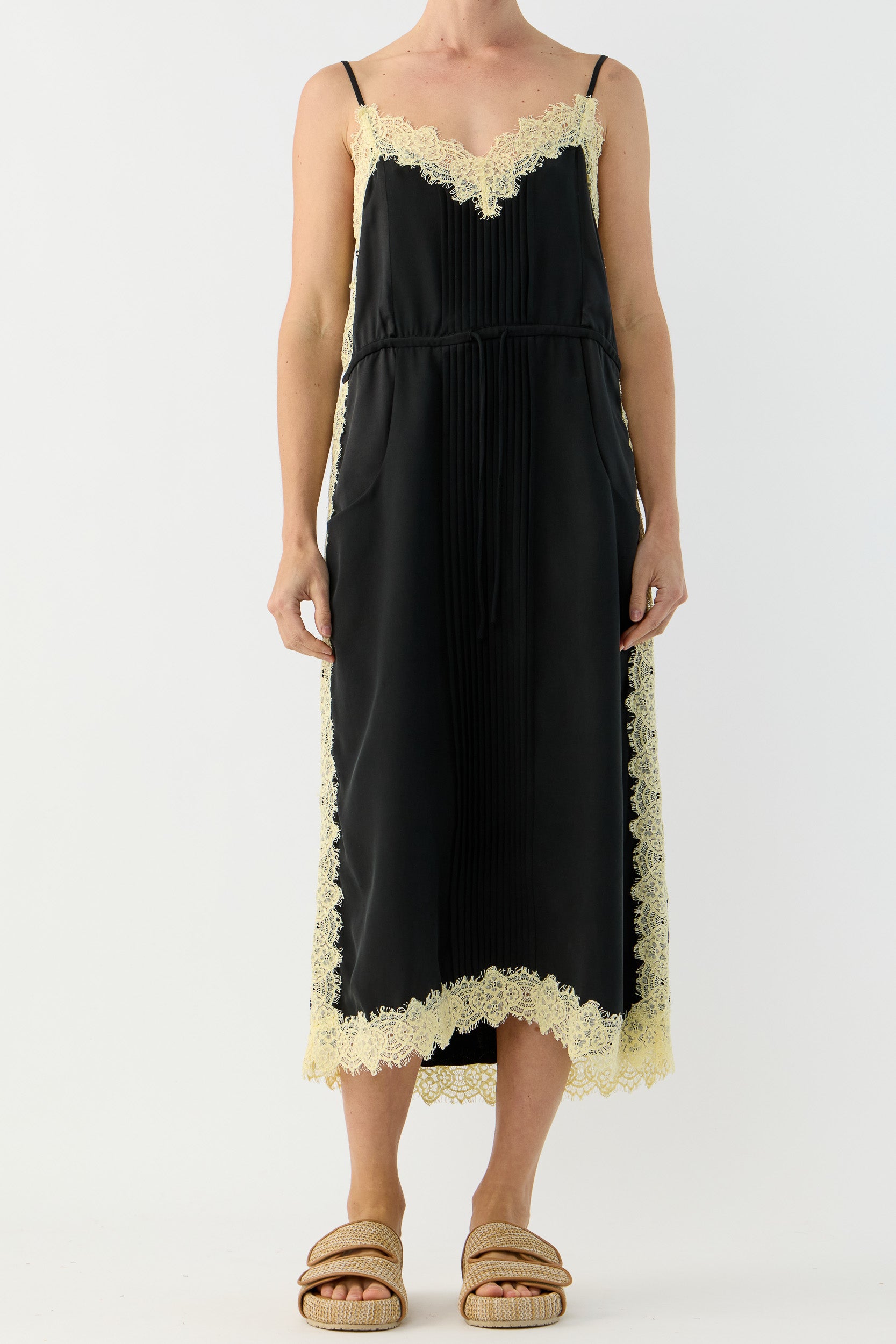 Brodie Silk & Lace Cami Dress