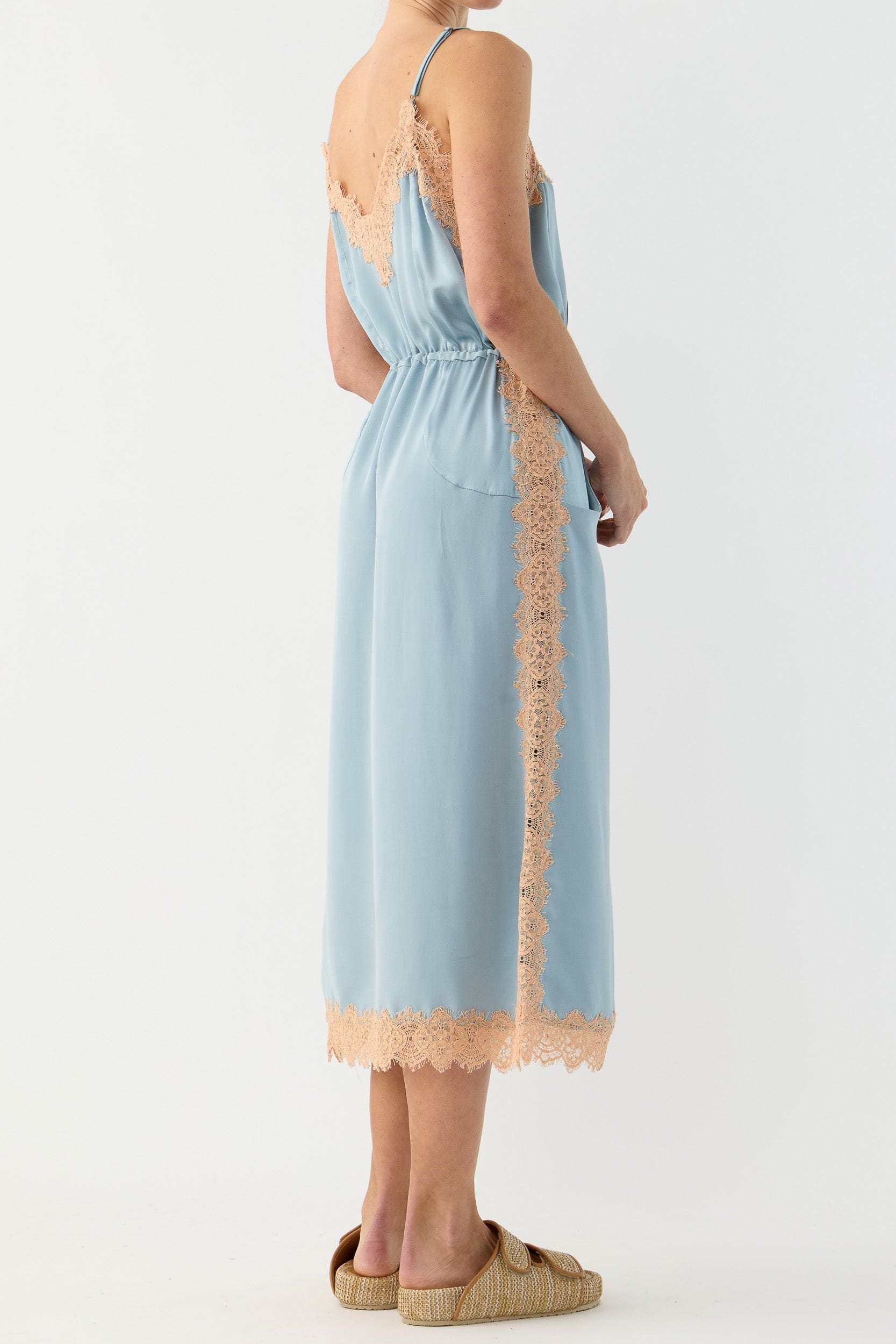 Brodie Silk & Lace Cami Dress