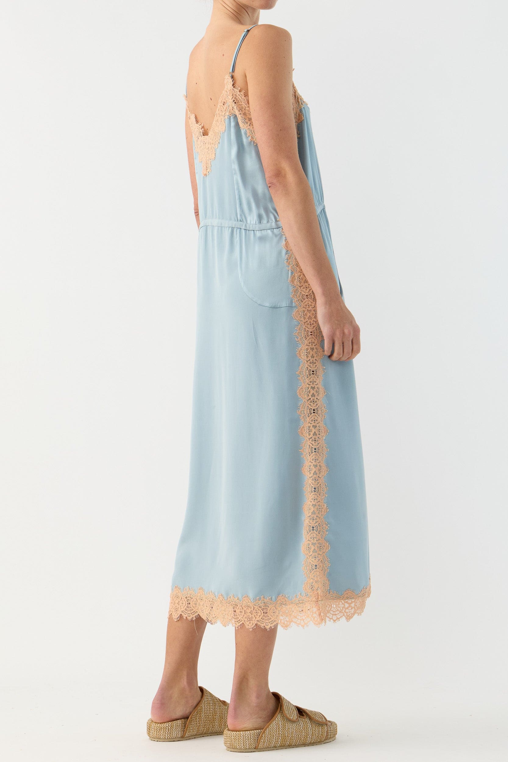 Brodie Silk & Lace Cami Dress