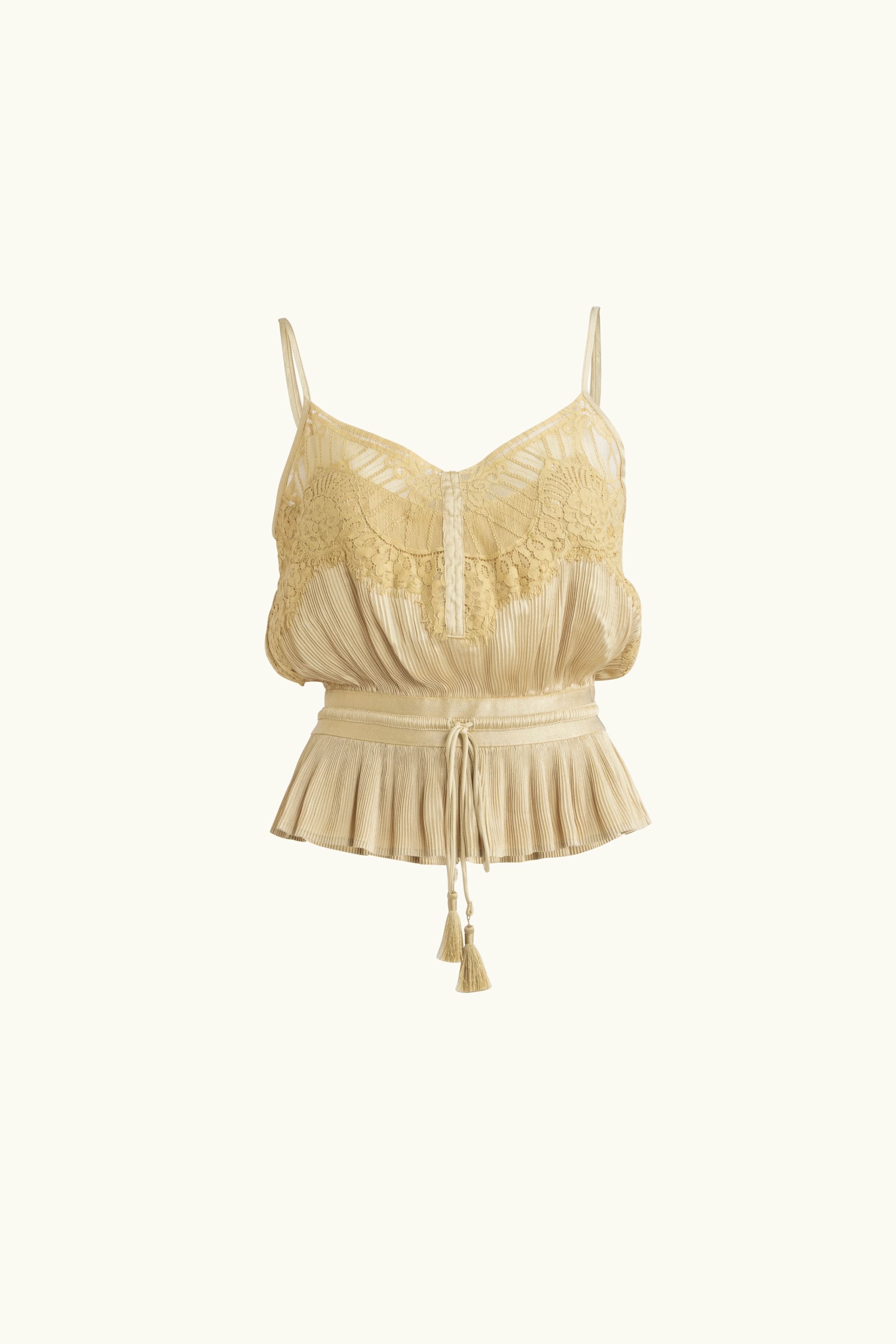 Valerie Lace Pleat Cami