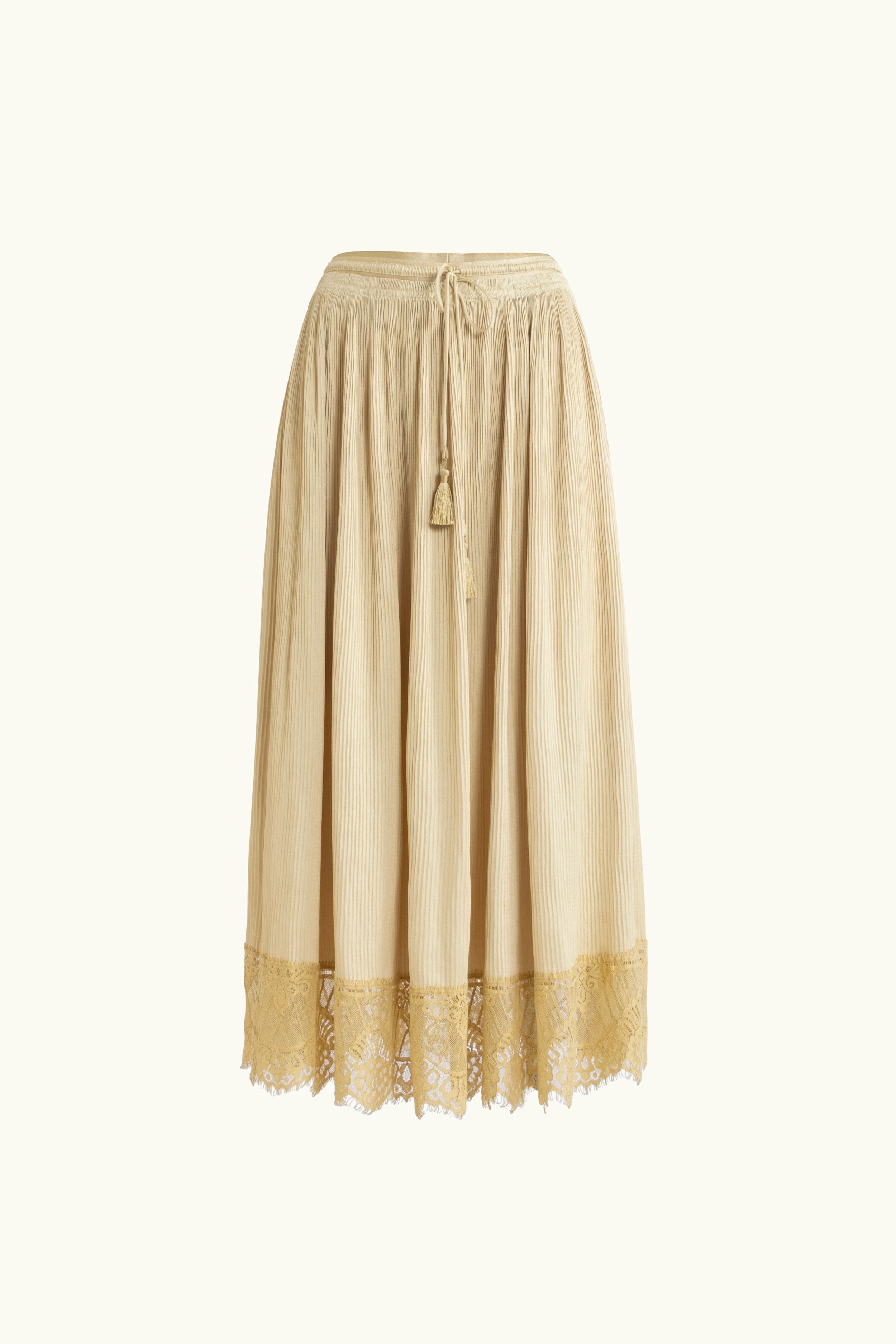 Valerie Lace Pleat Skirt