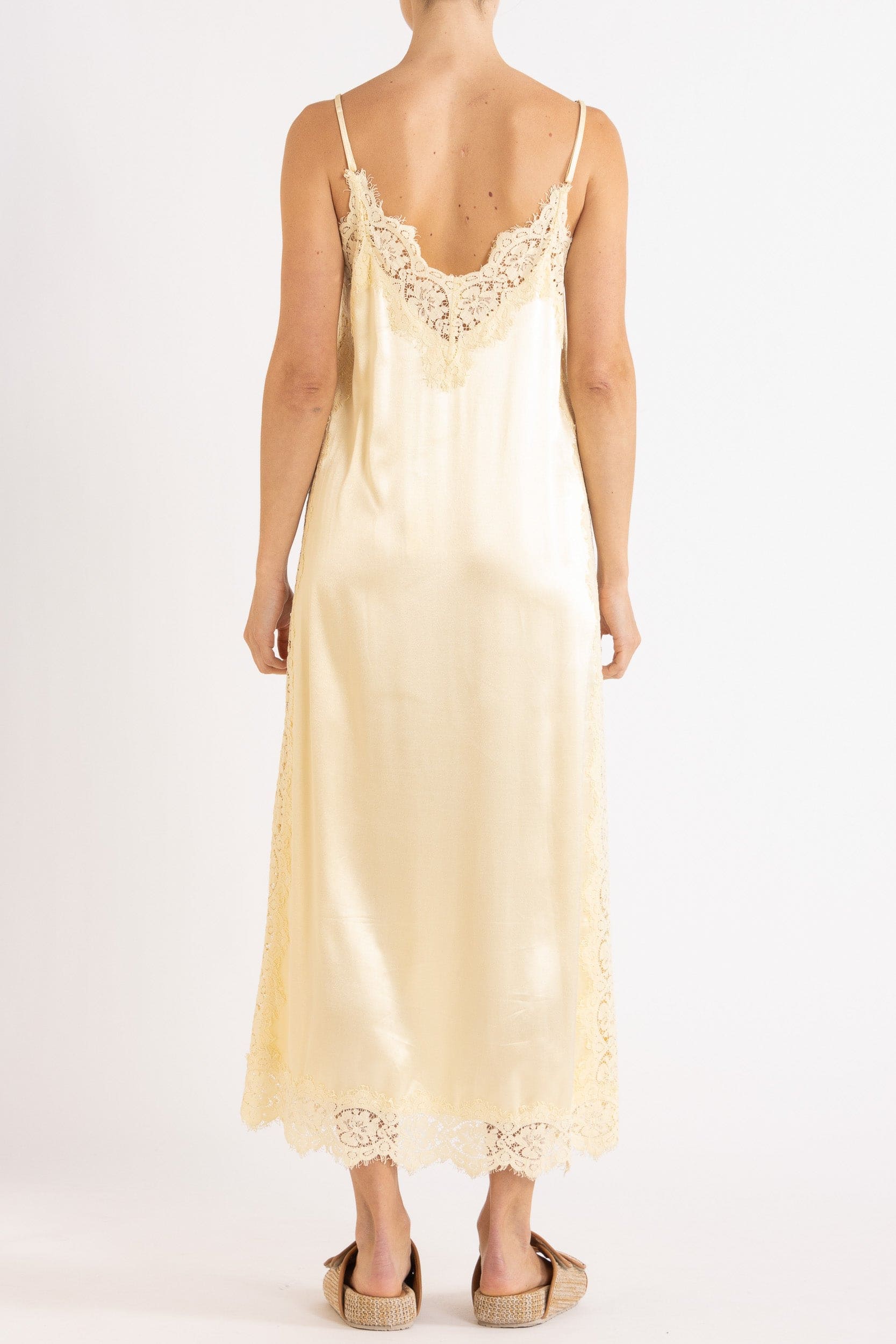 Lenny Satin Lace Slip Dress
