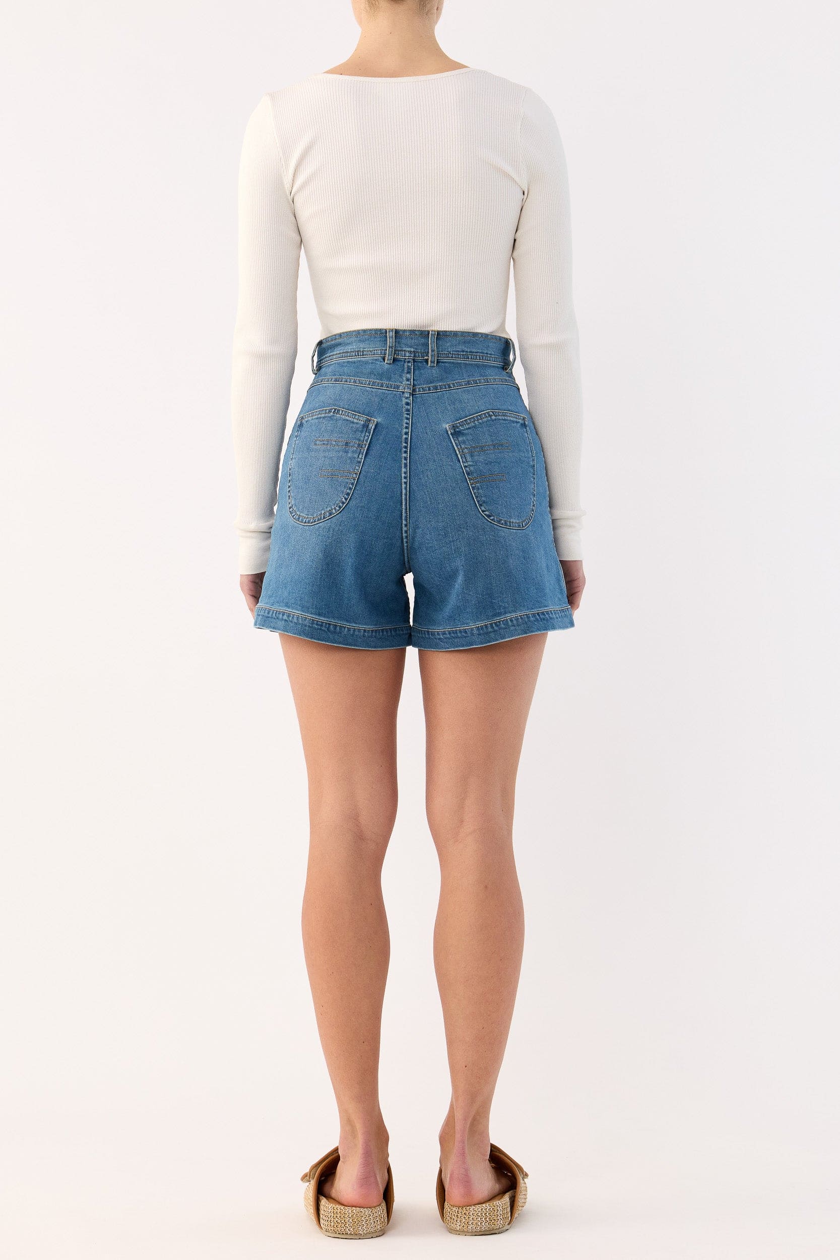 Clover Silk-Cotton Henley Long Sleeve Top