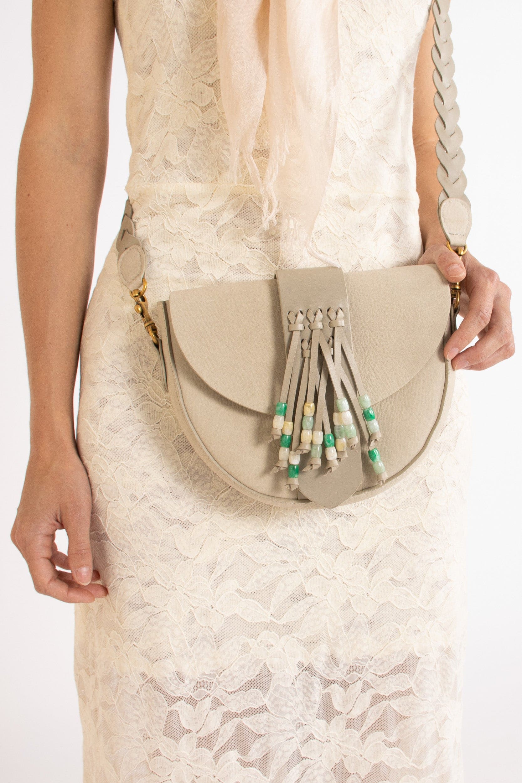 Alchemy Beaded Leather Pouch