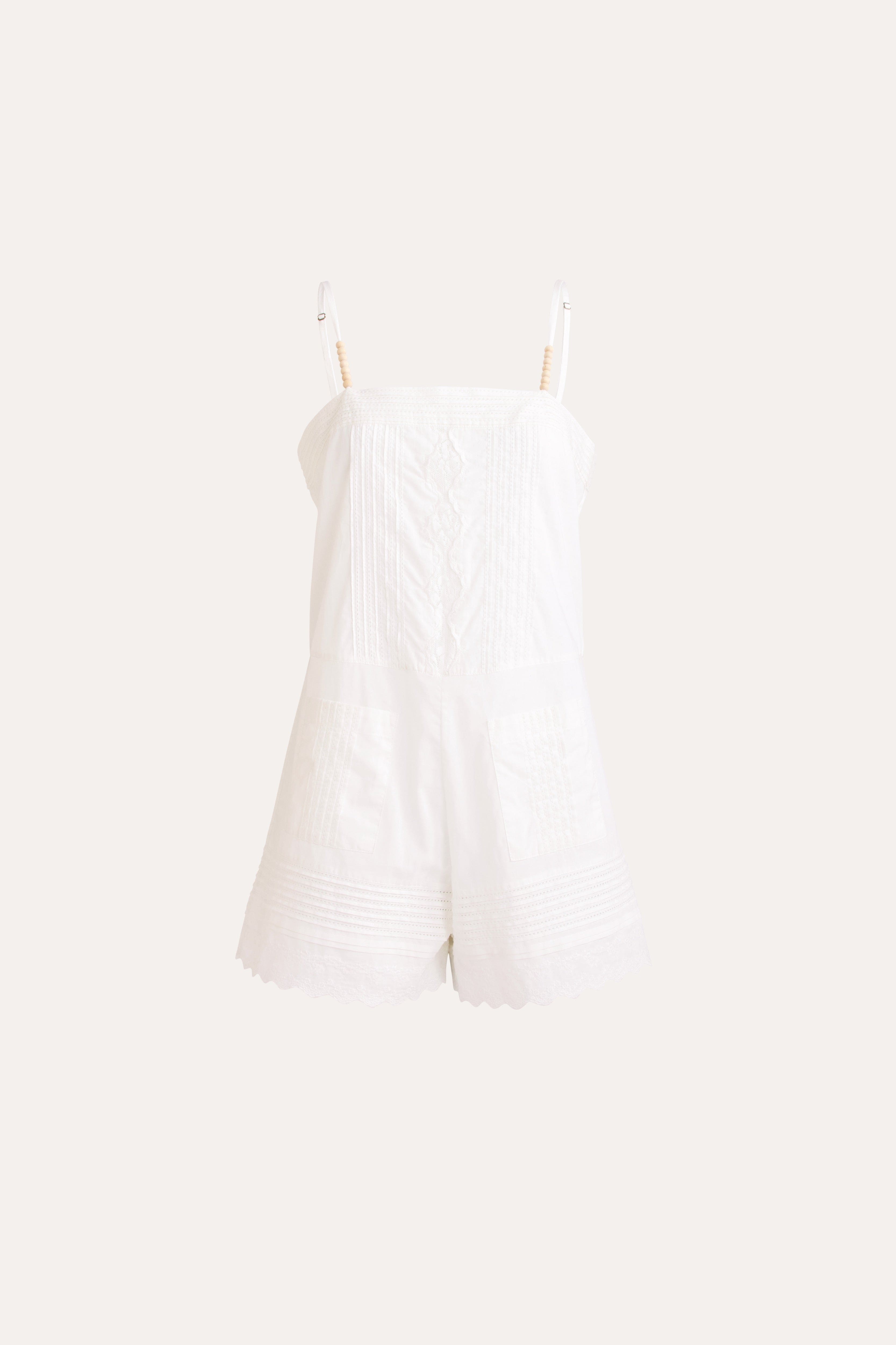 Charlotte Embroidered Cotton Playsuit