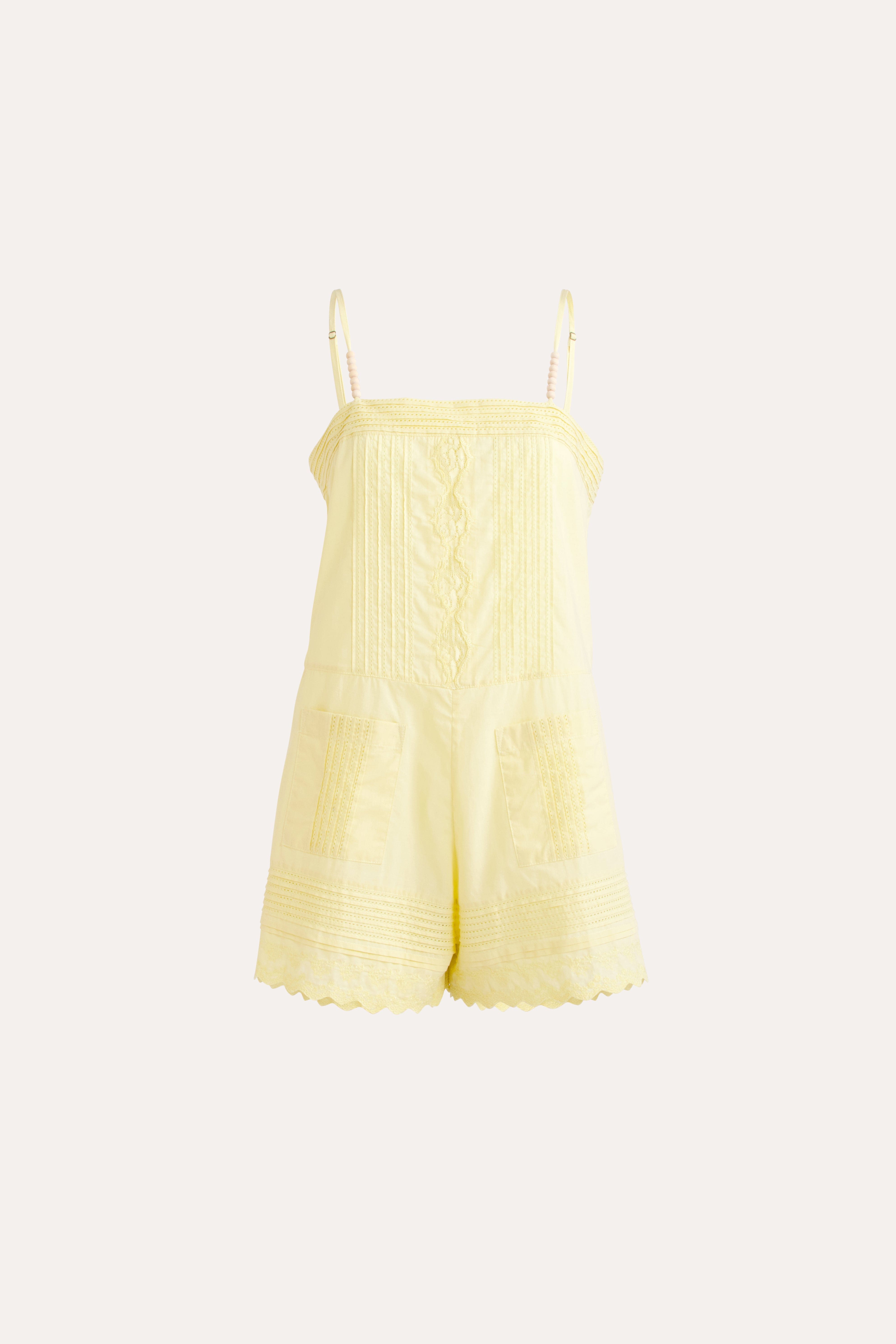 Charlotte Embroidered Cotton Playsuit