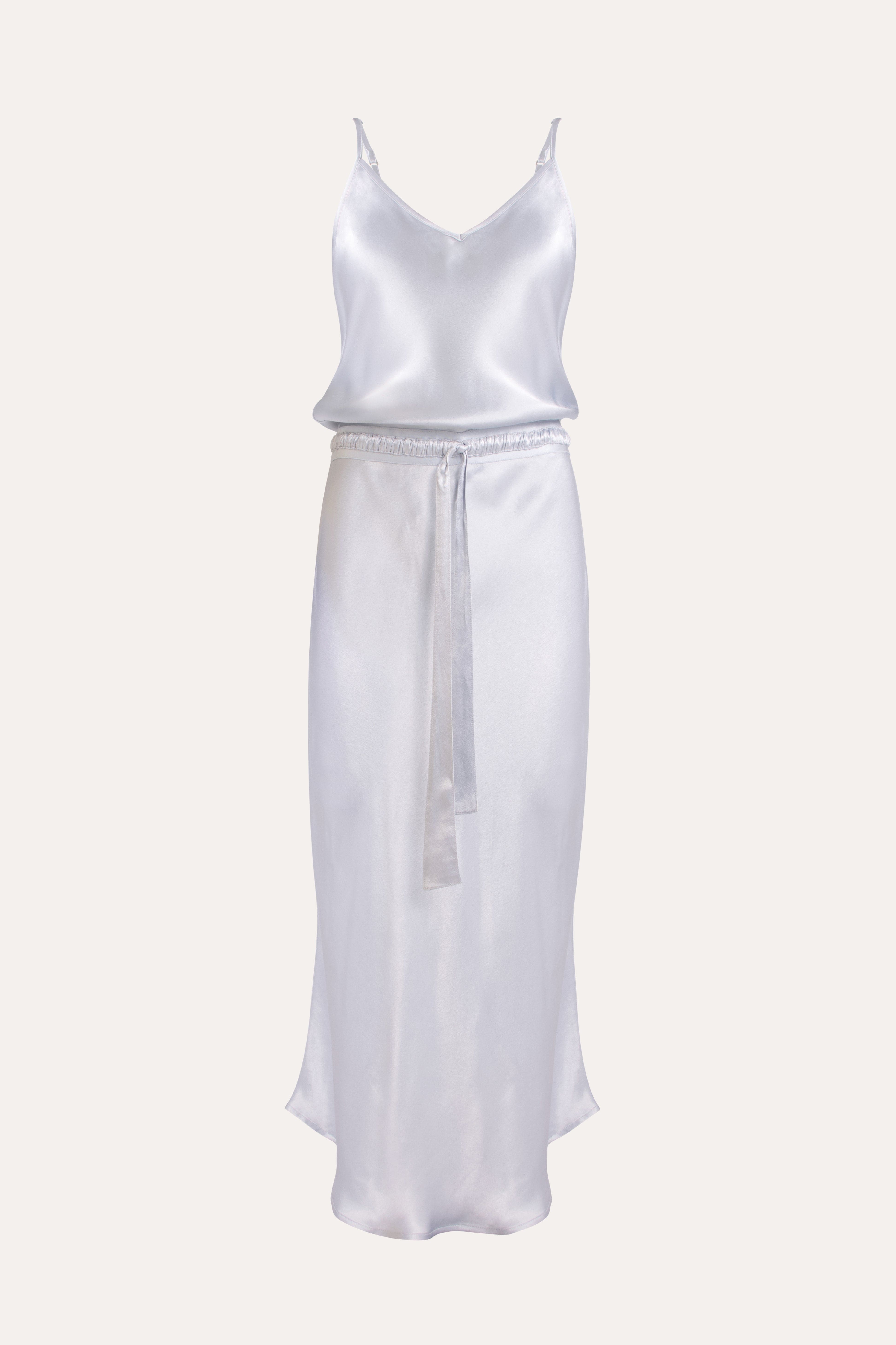 Lottie Bias-Cut Satin Cami Dress