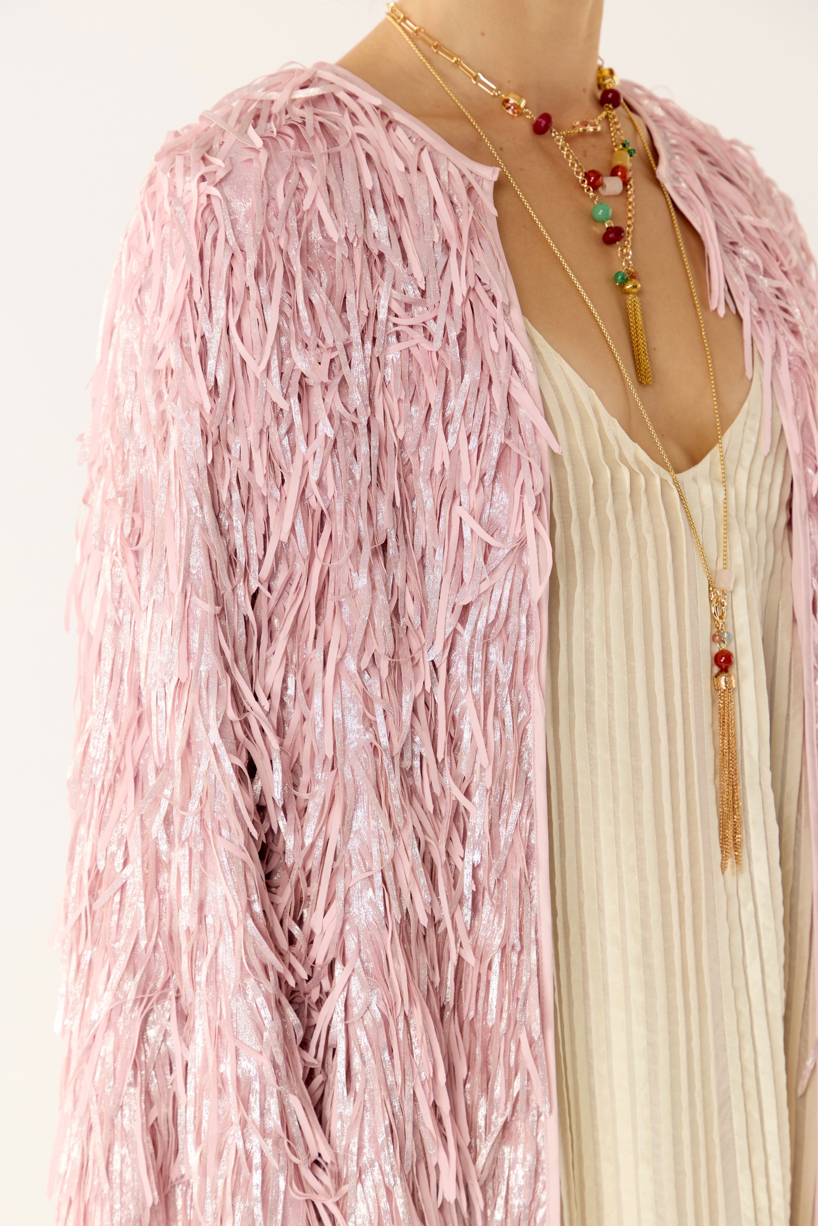 Anna Mae Metallic Tassel Jacket