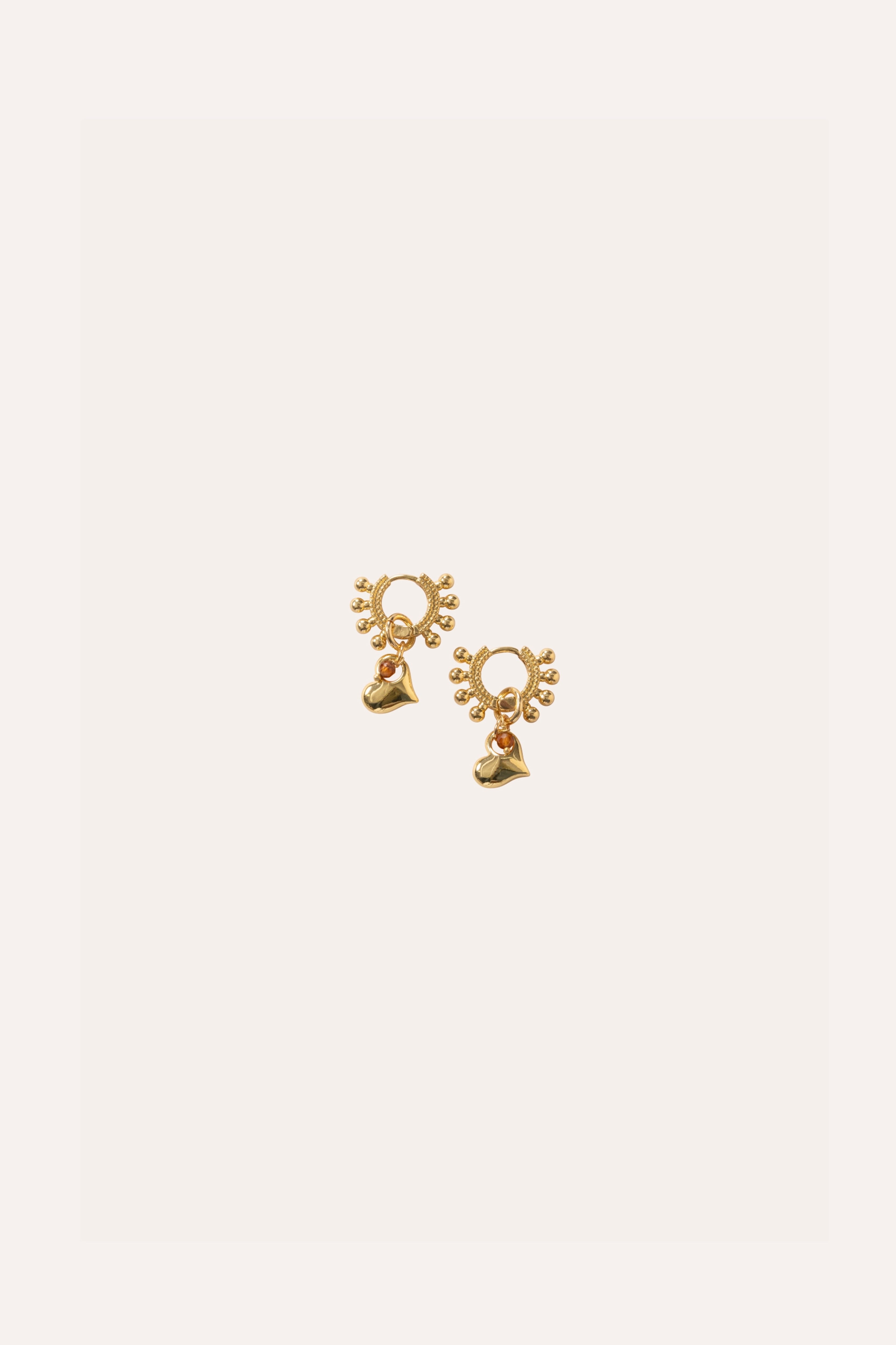 Gabbi Kelly Gold Heart Huggie Earrings