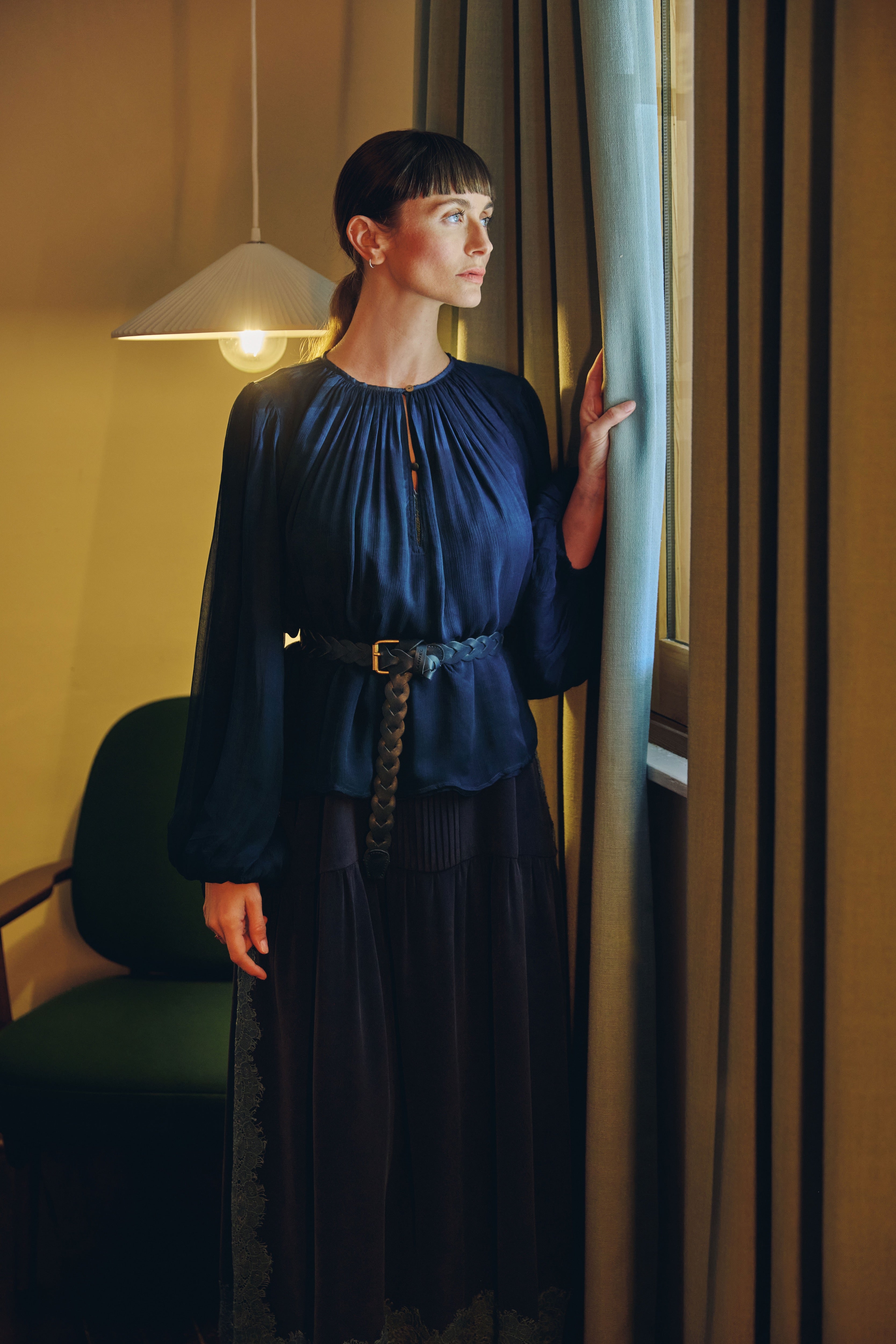 Nettie Silk & Lace Maxi Dress