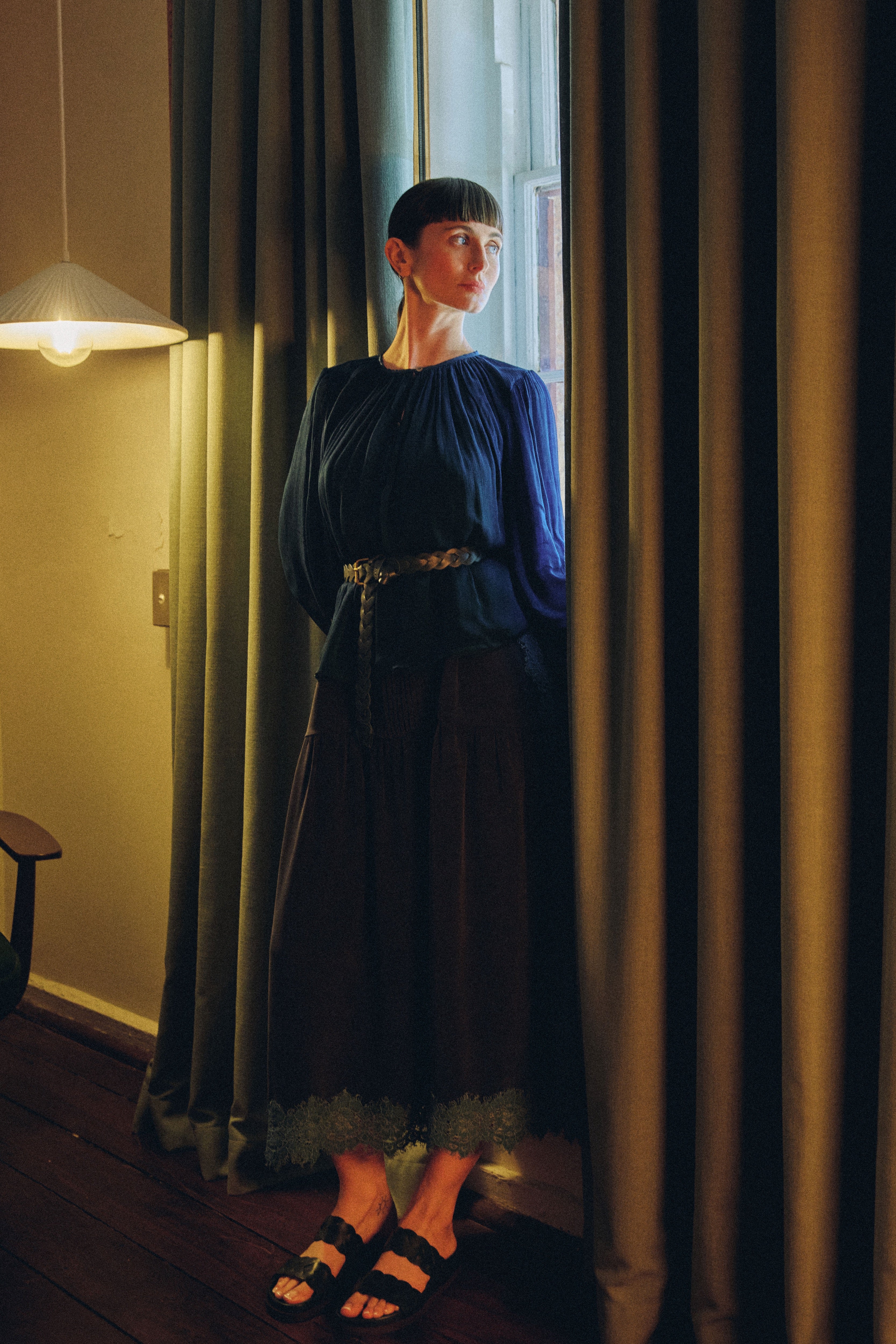 Nettie Silk & Lace Maxi Dress