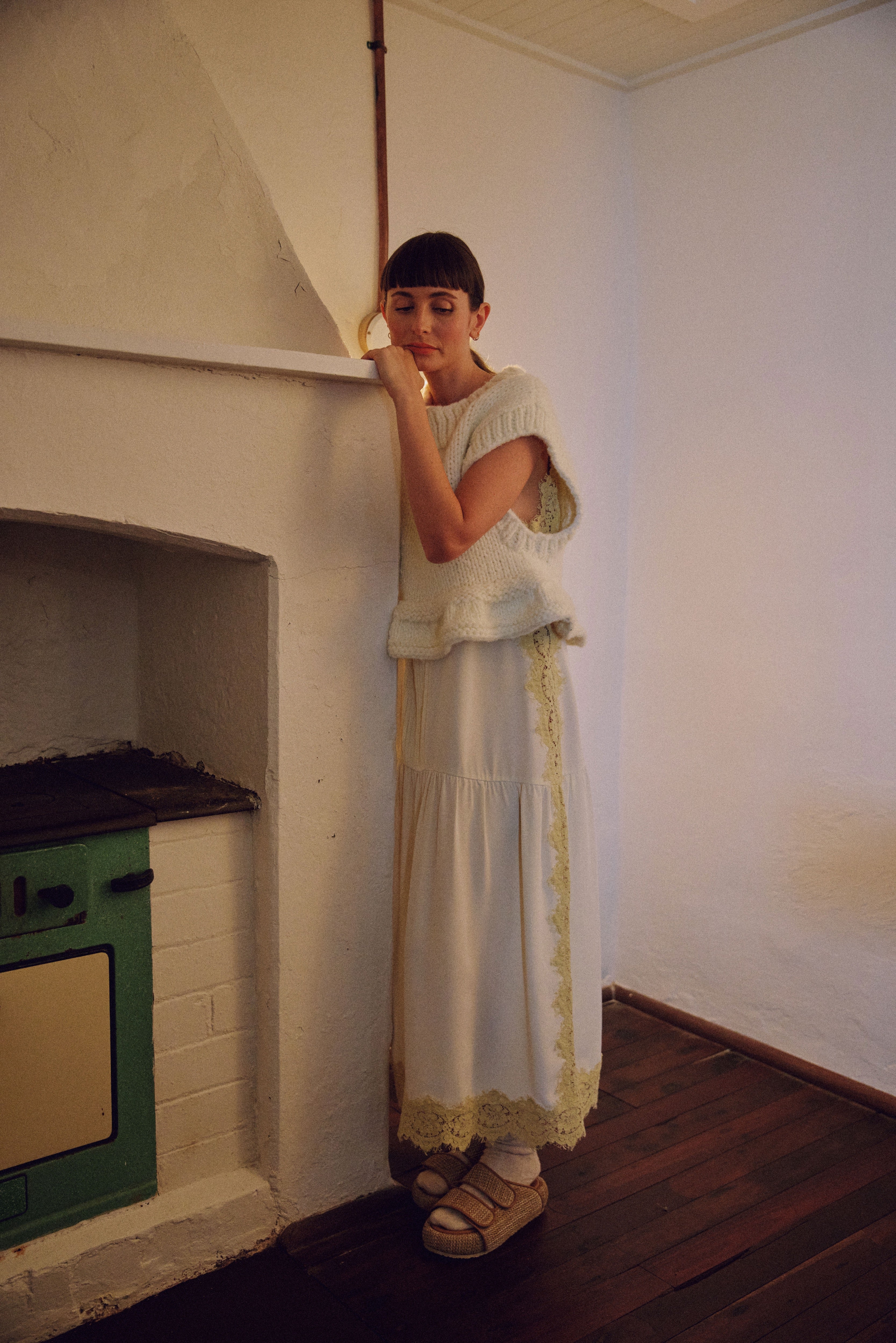 Nettie Silk & Lace Maxi Dress