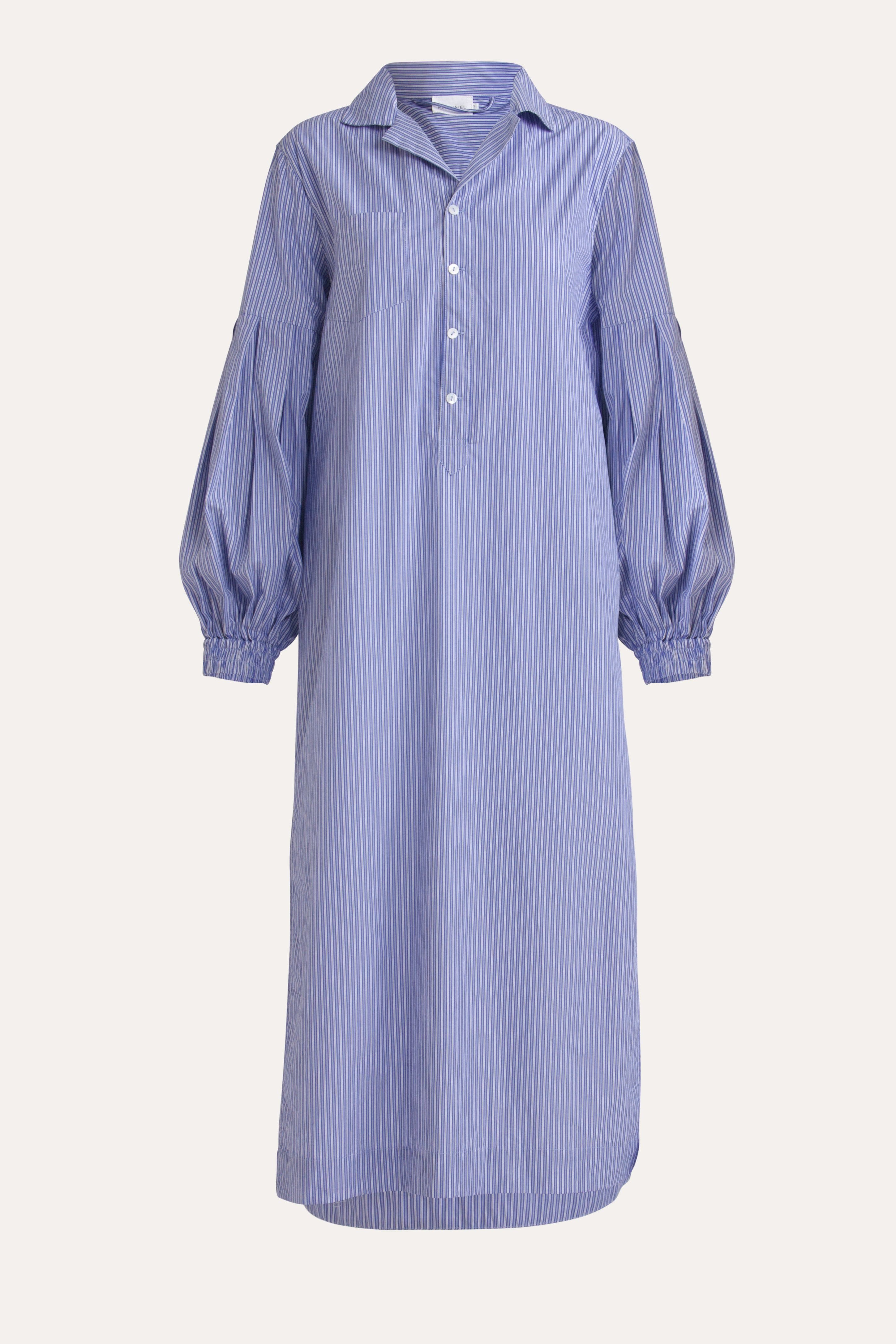Jemima Blue Stripe Tunic Dress