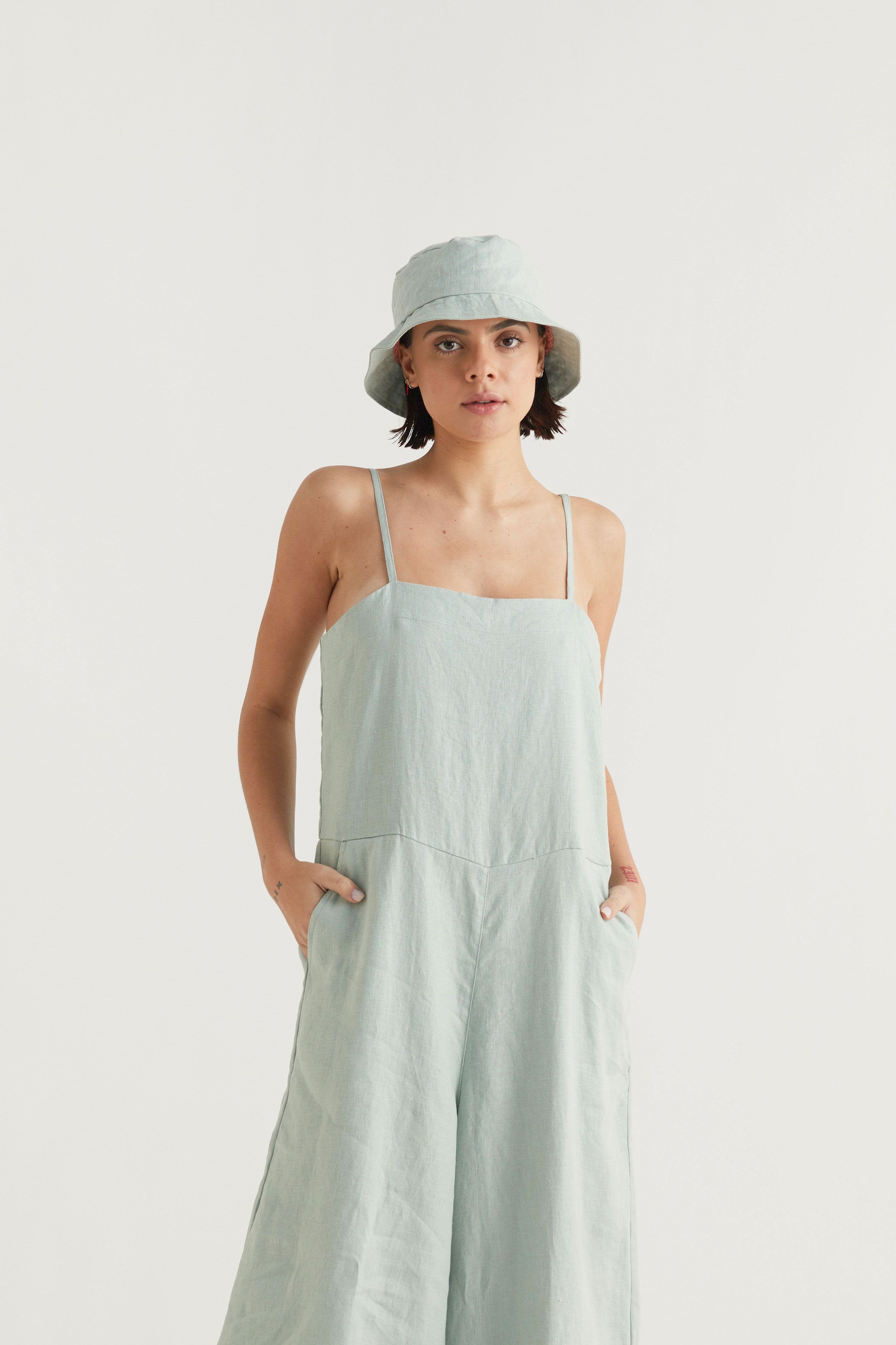 Gabriella Linen Bucket Hat