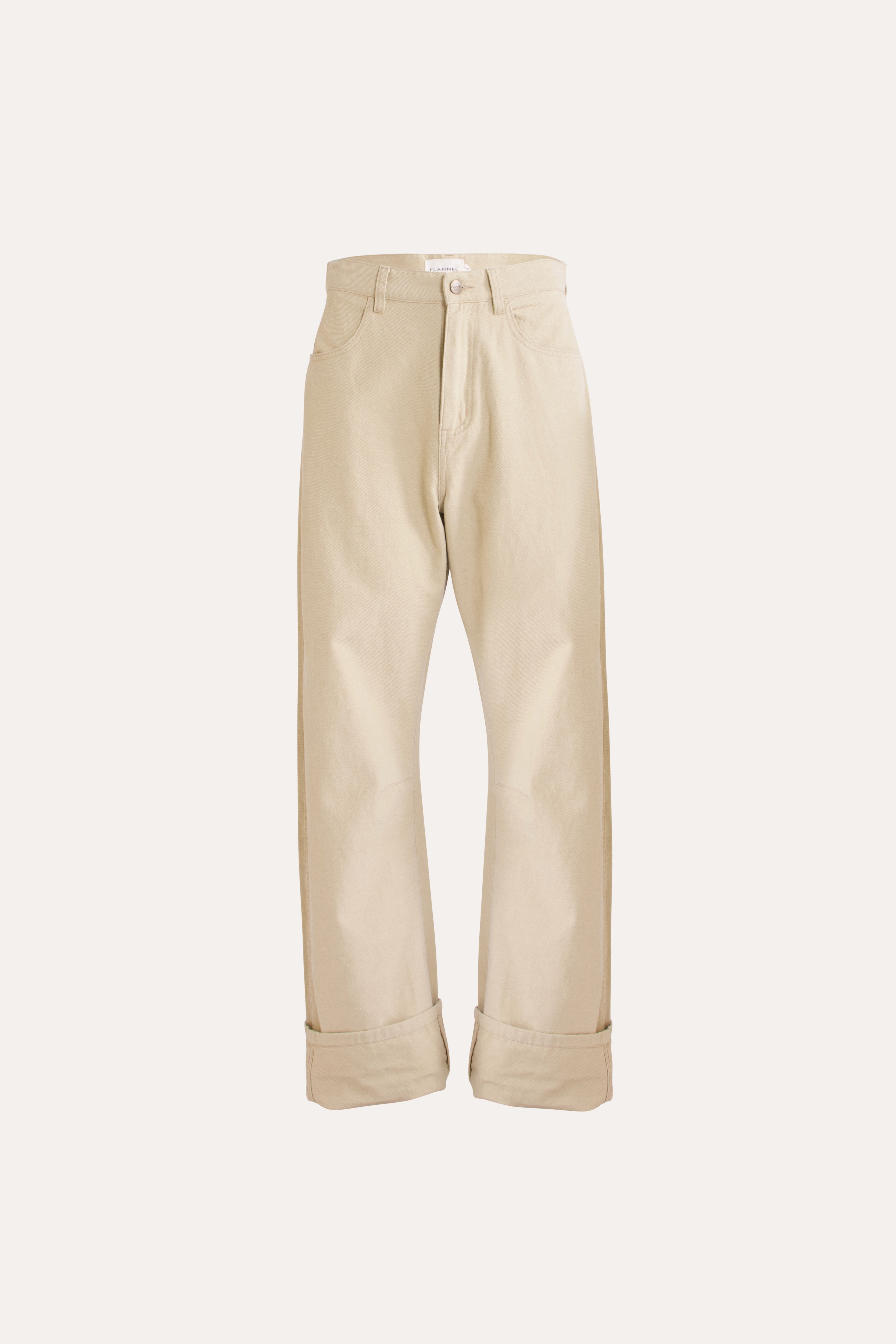 Melina Cotton Twill Bow-Leg Pant