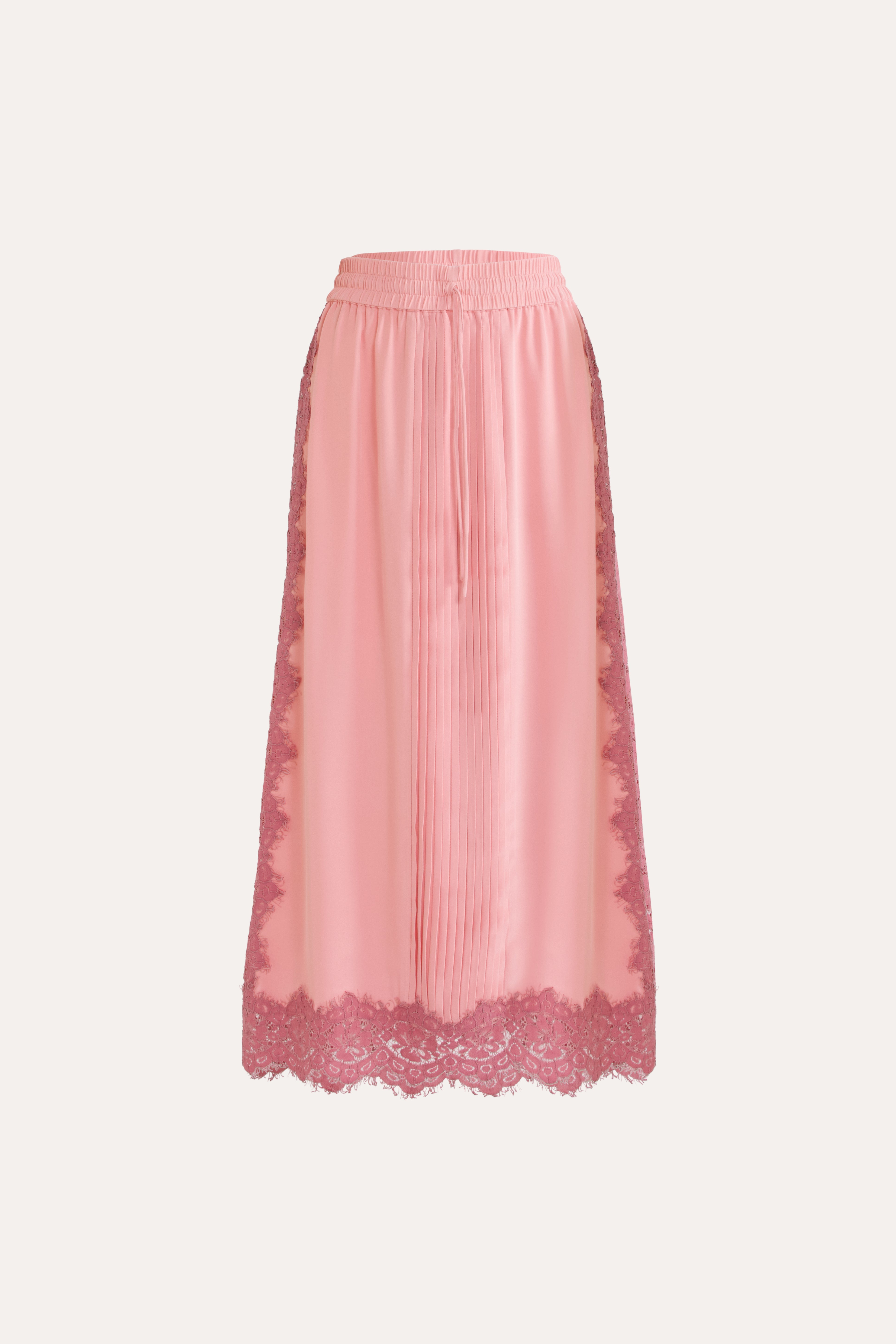 Nettie Silk & Lace Skirt