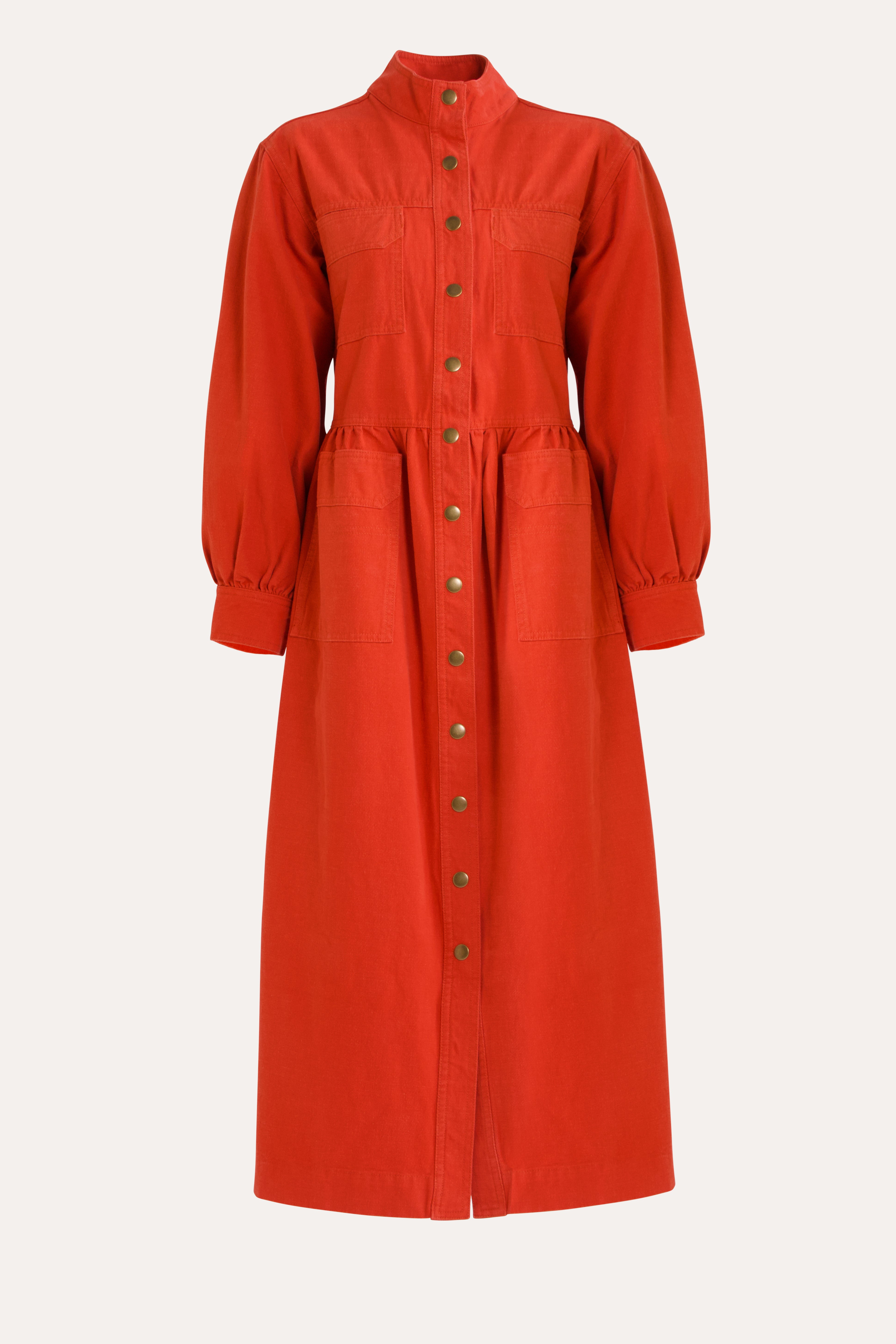 Melina Cotton Twill Dress Peprika