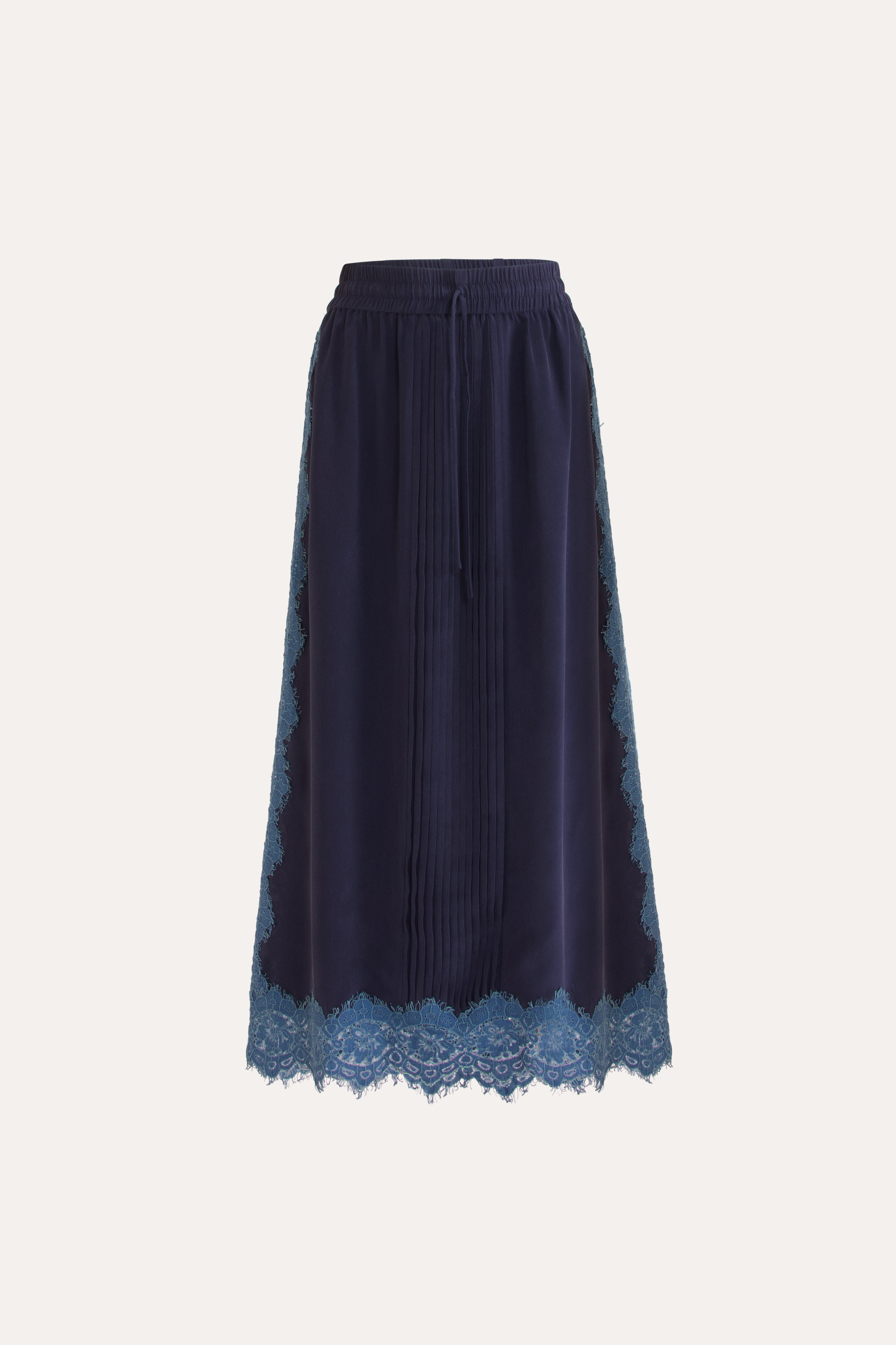 Nettie Silk & Lace Skirt