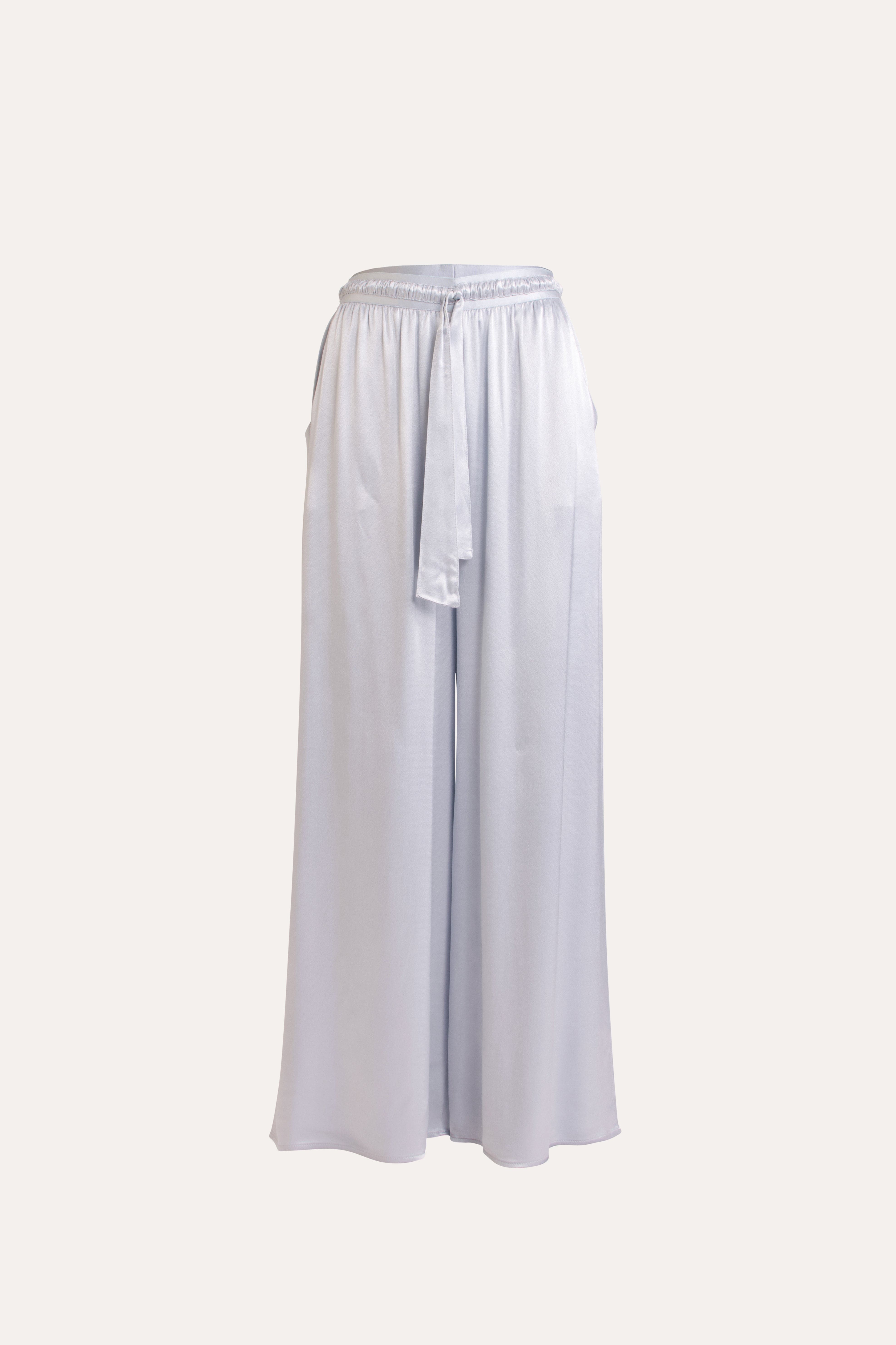 Lottie Wide-Leg Satin Pant