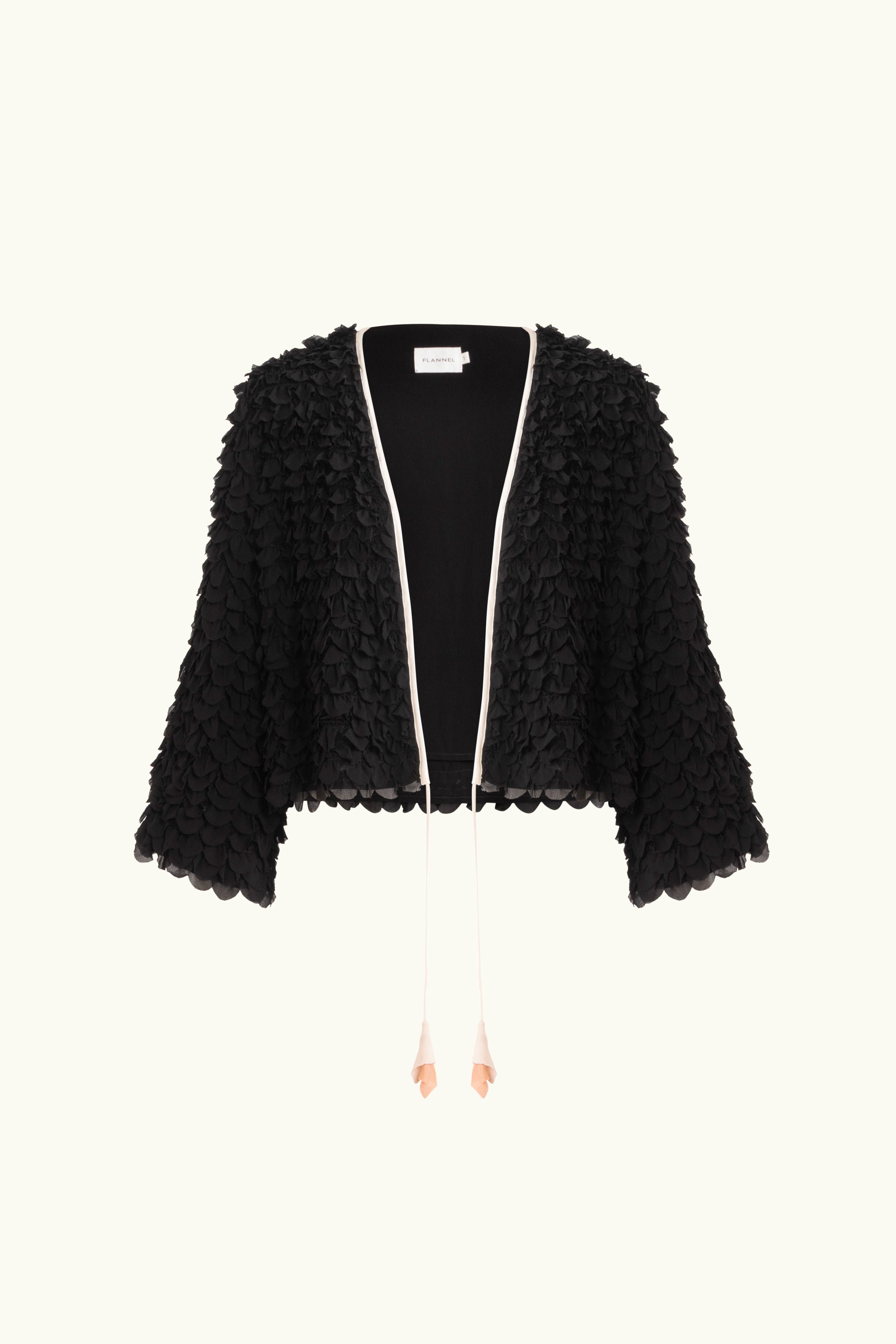 Addie Scalloped Chiffon Jacket