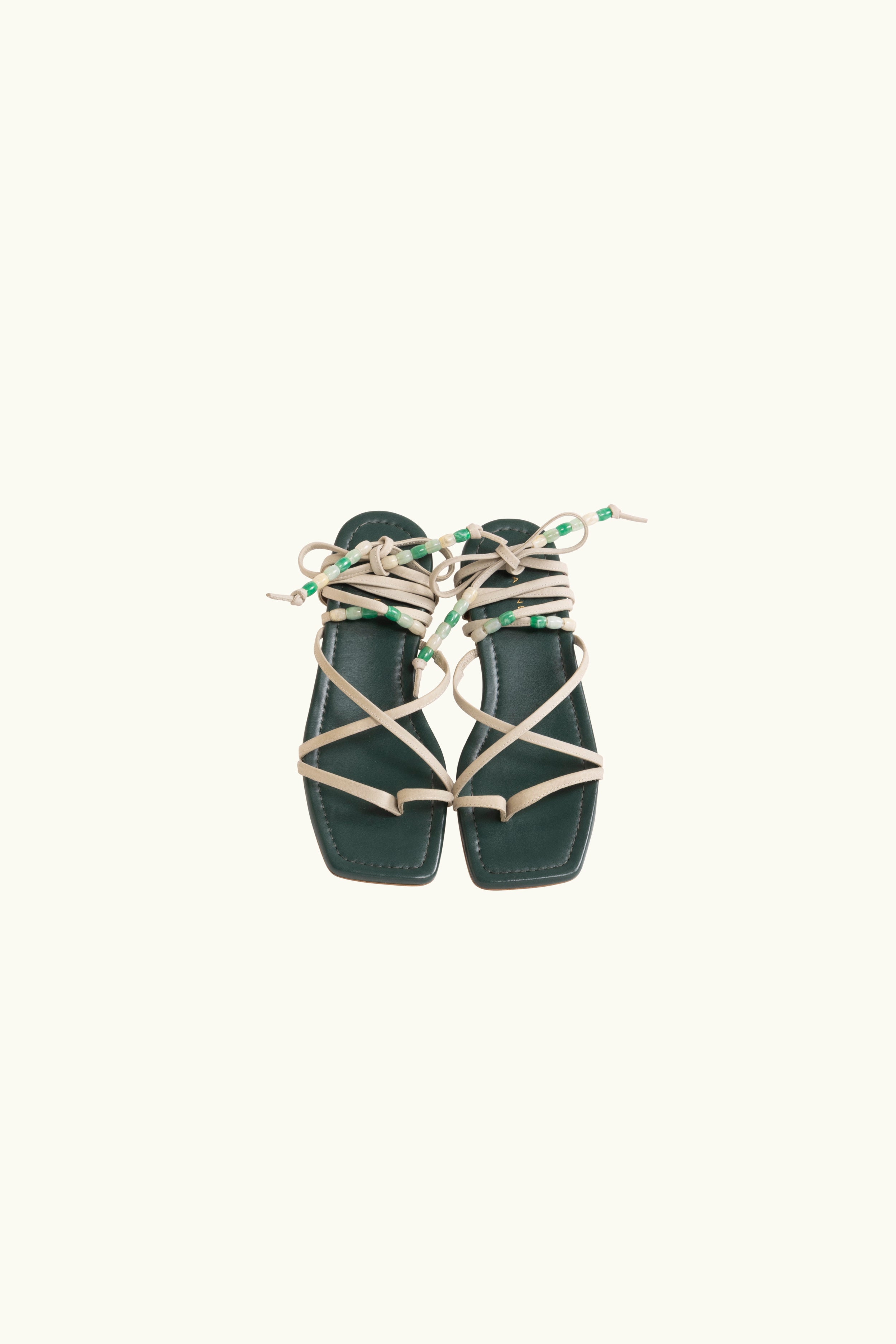 Alchemy Beaded Leather Tie Sandal