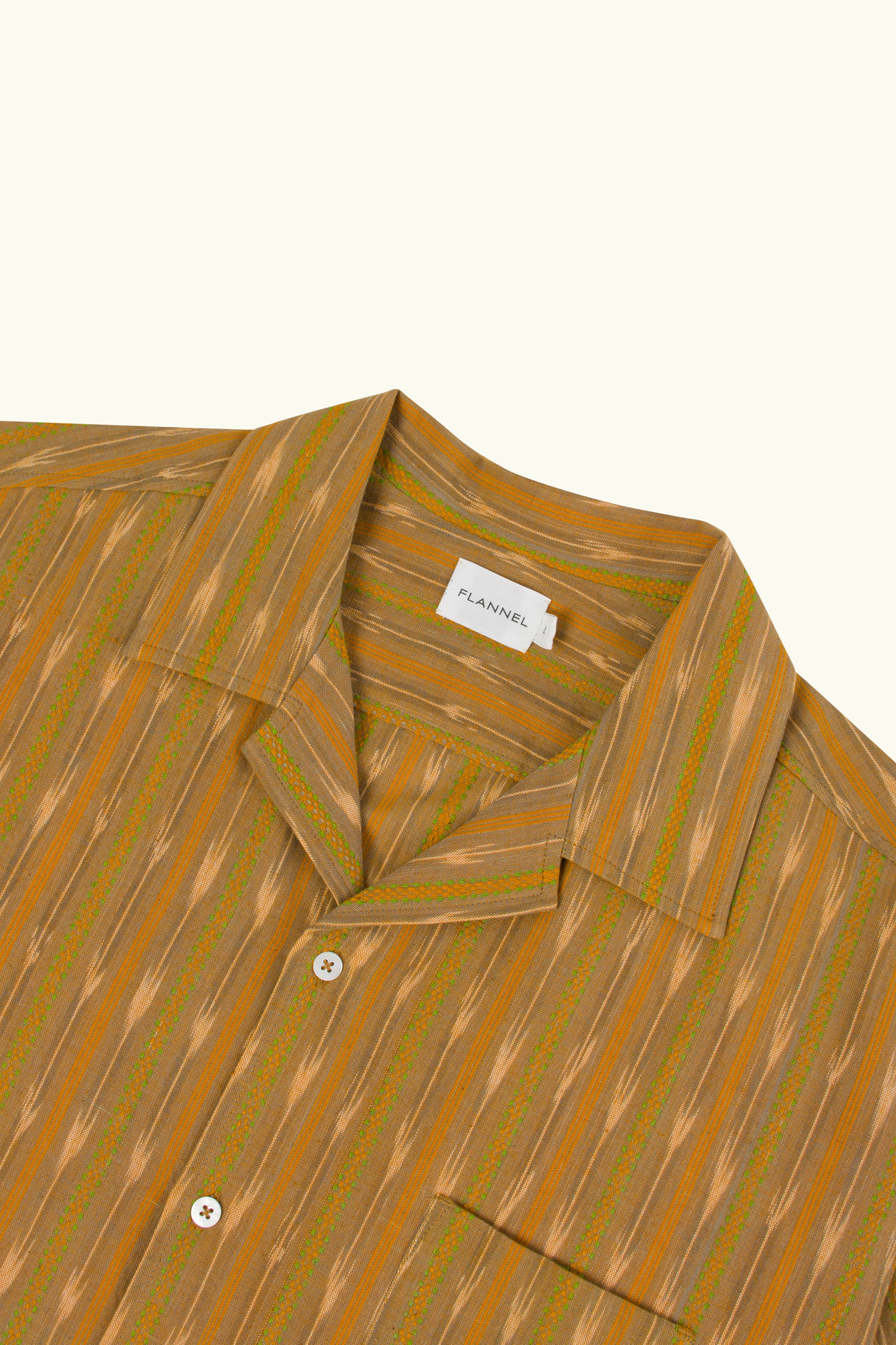 Alden Cotton Ikat Print Short Sleeve Shirt