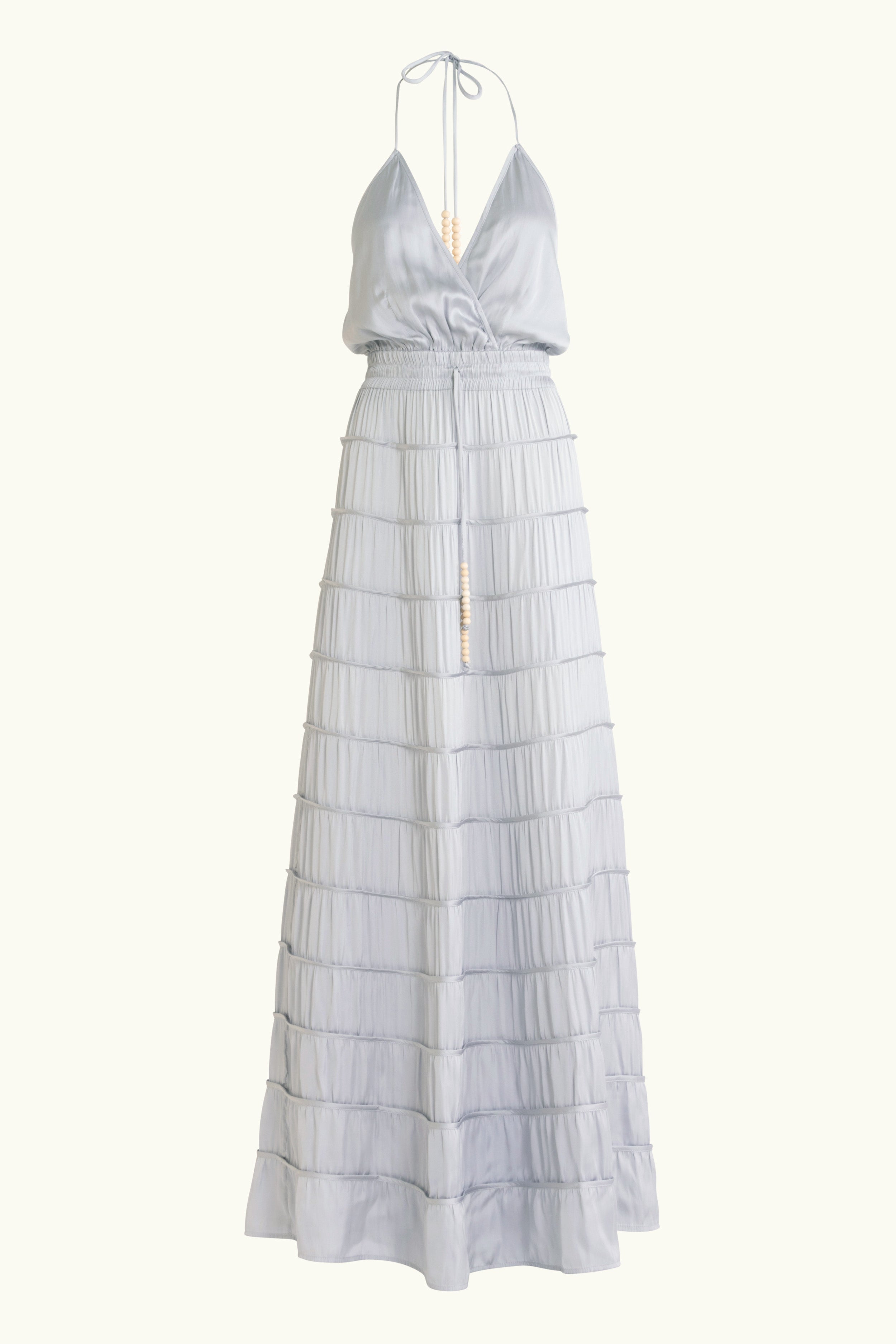 Alina Satin Halter Maxi Dress