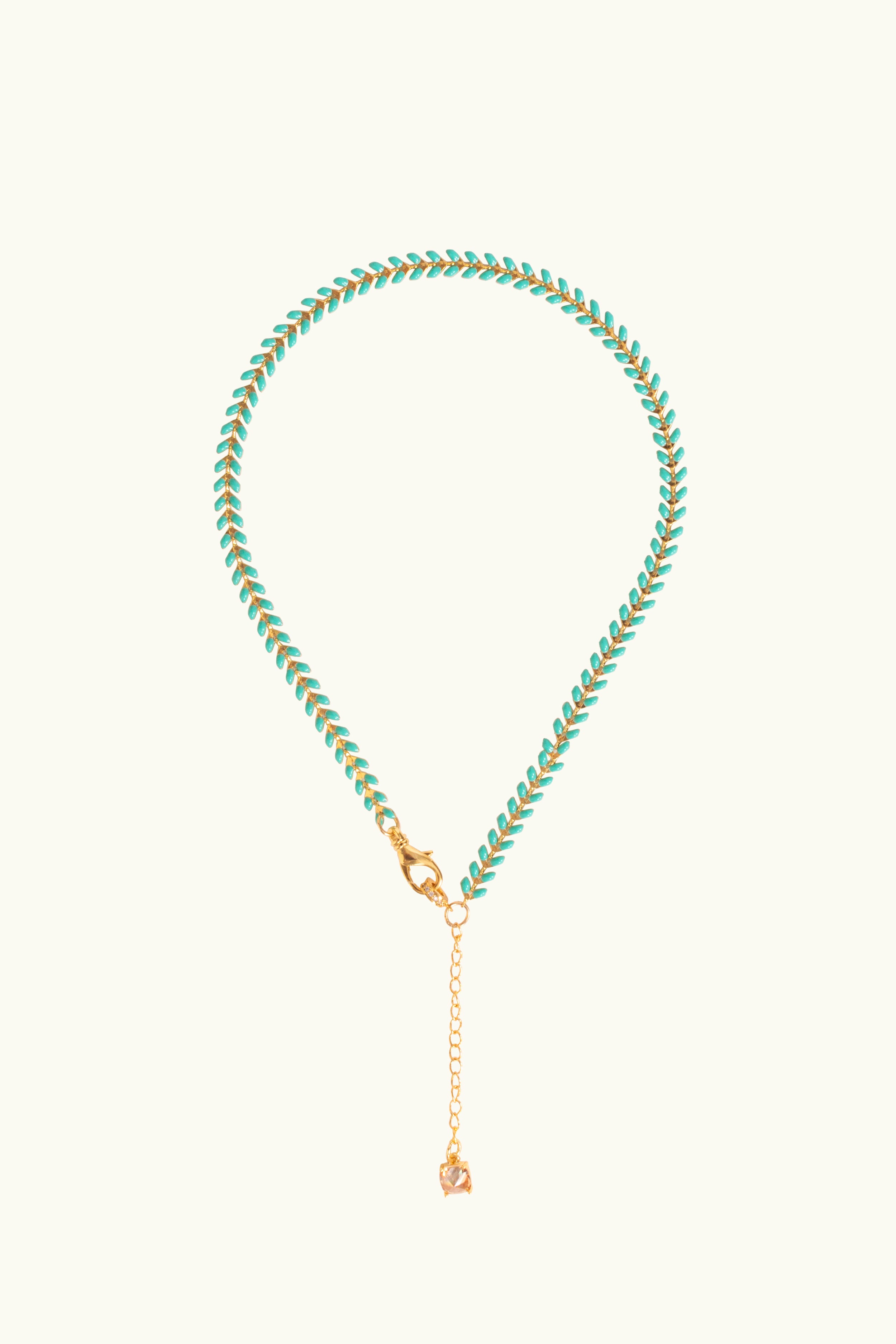 Gabbi Kelly Turquoise Leaf Necklace I