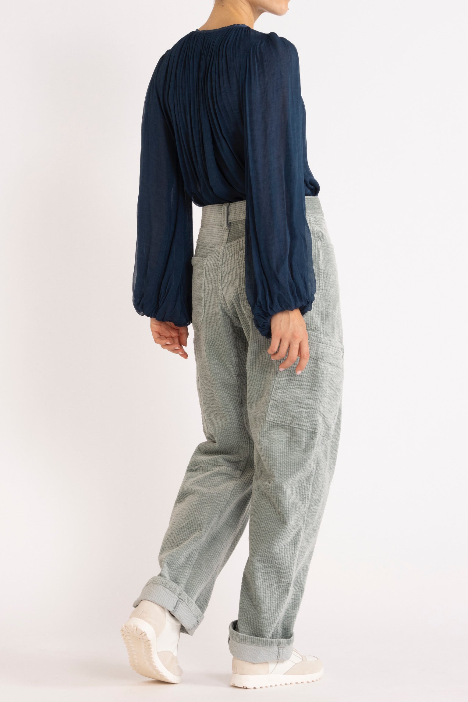 Blue Flannel Corduroy Pants Empyre Tori Light Blue Corduroy Skate