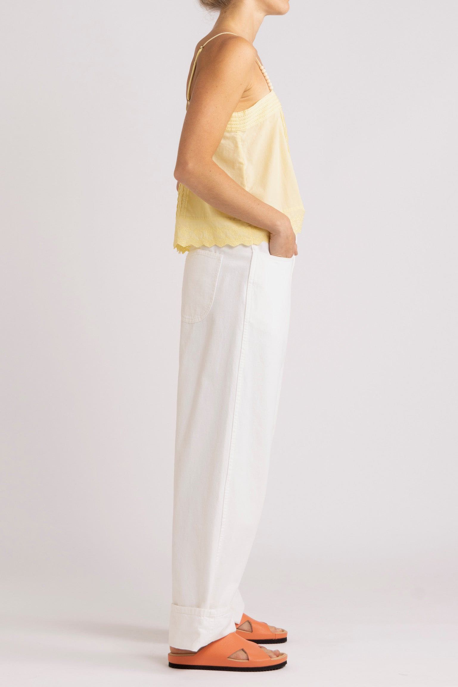 Charlotte Embroidered Cotton Cami