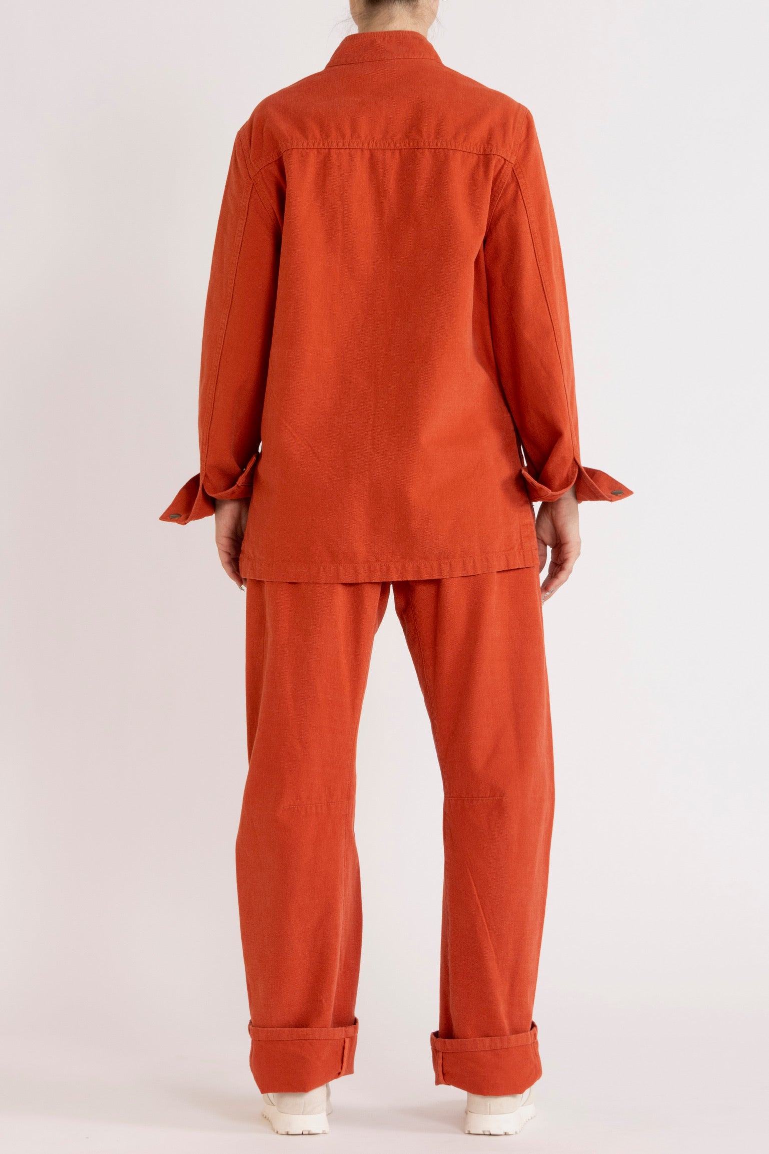 Melina Cotton Twill Bow-Leg Pant
