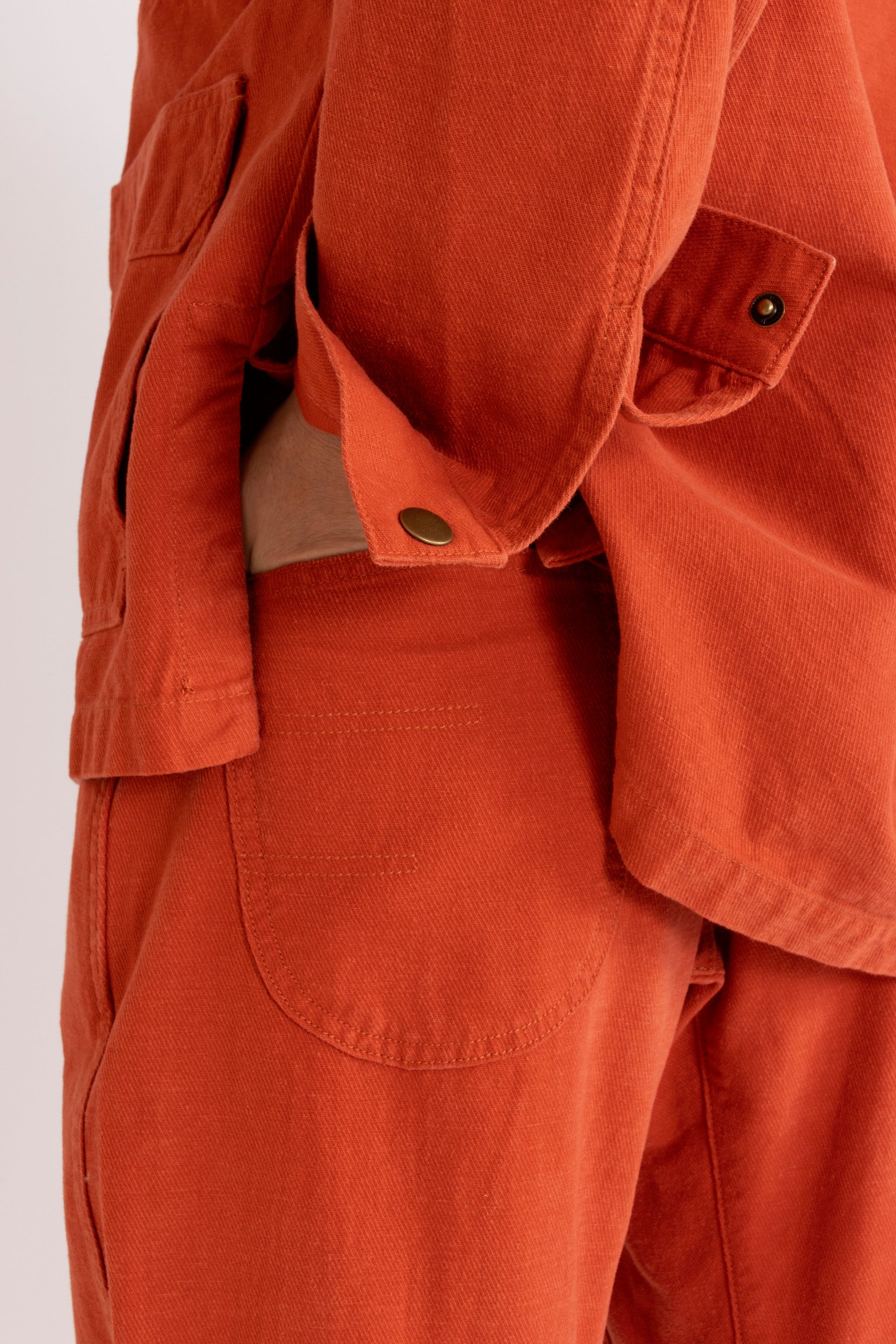 Melina Cotton Twill Bow-Leg Pant