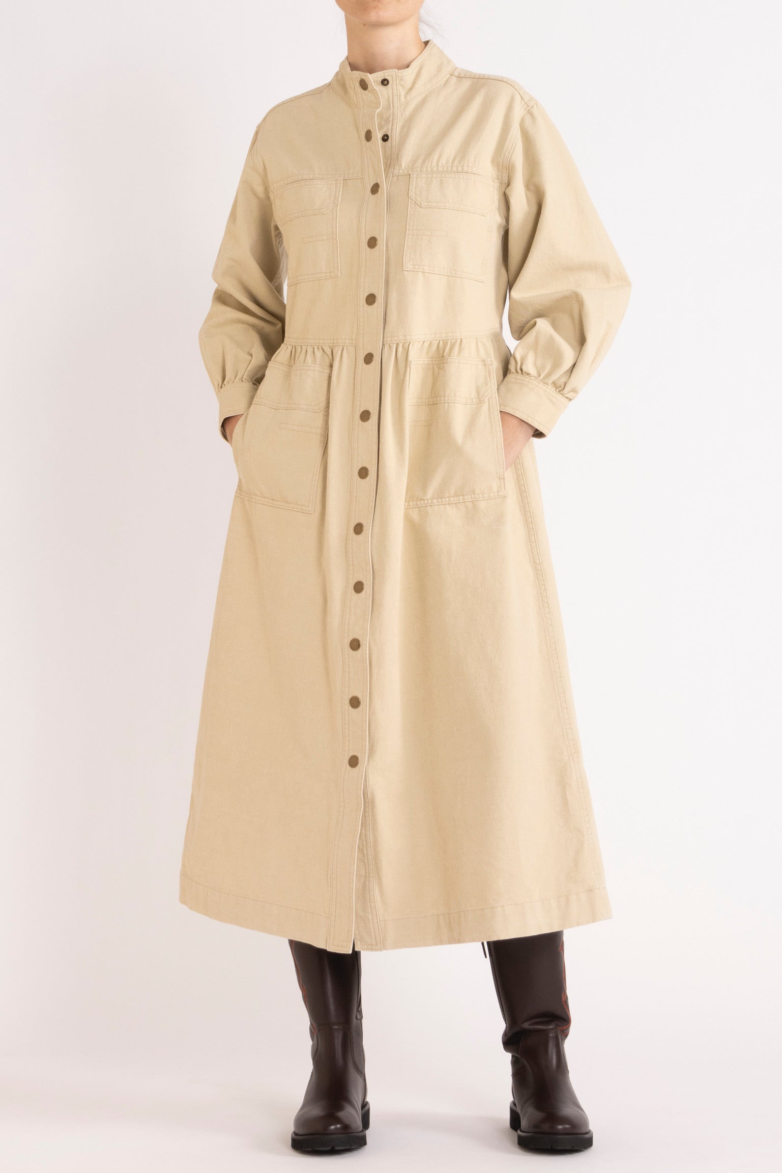 Stone Melina Cotton Twill Dress