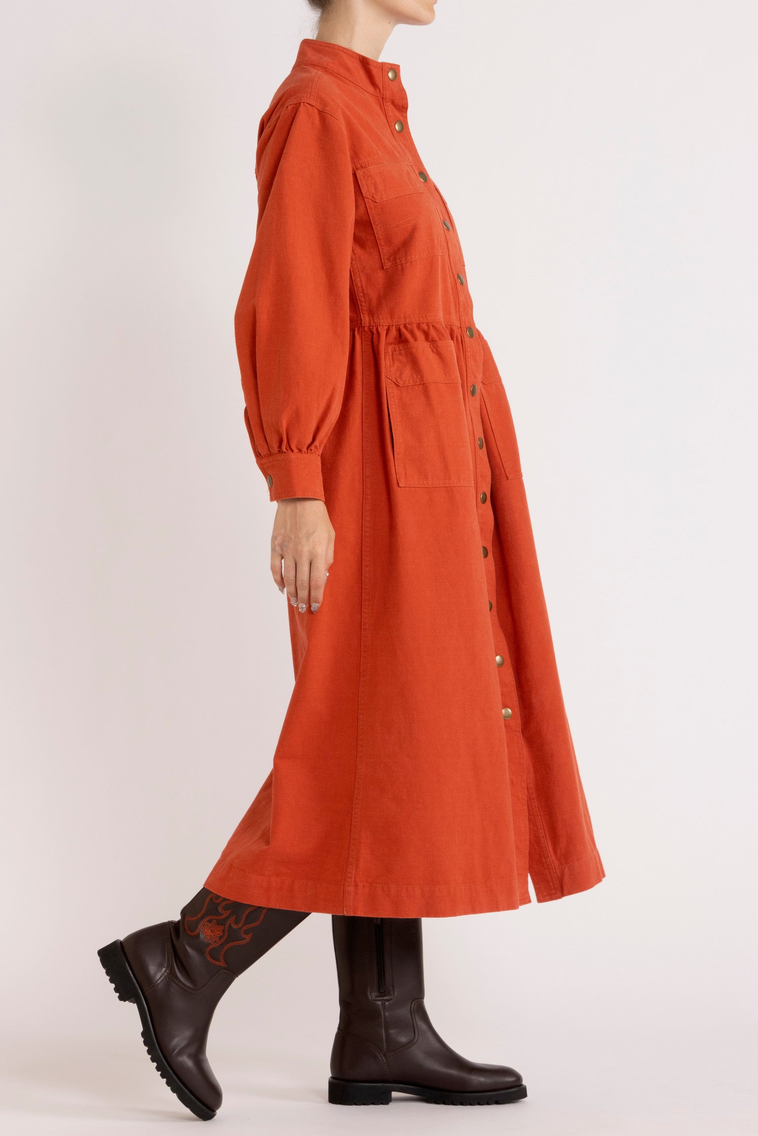 Paprika Cotton Twill Dress 