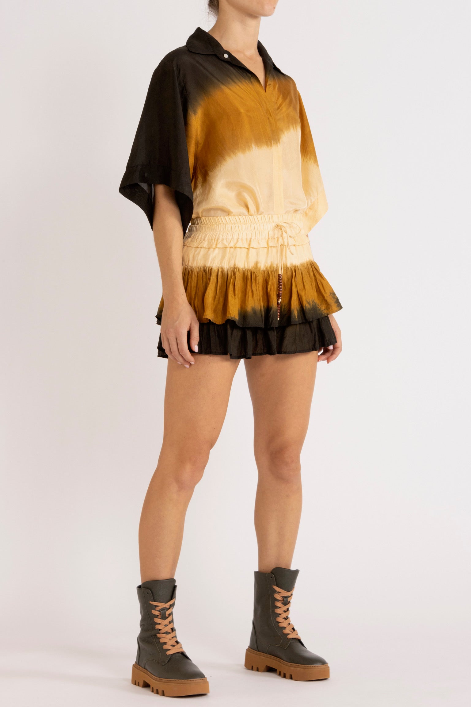 Jazz Silk Habotai Frill Short