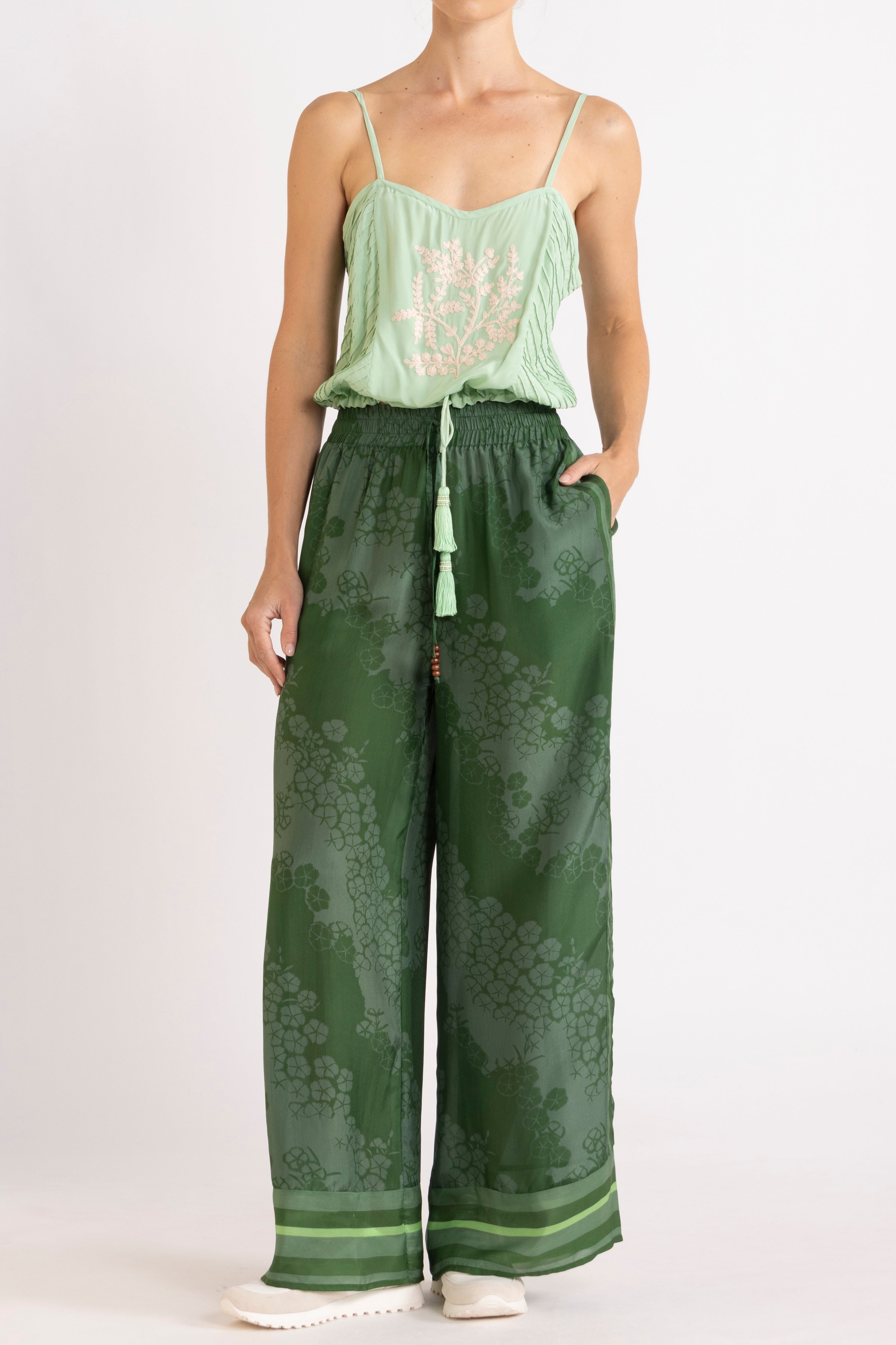 Arden Printed Silk Pant