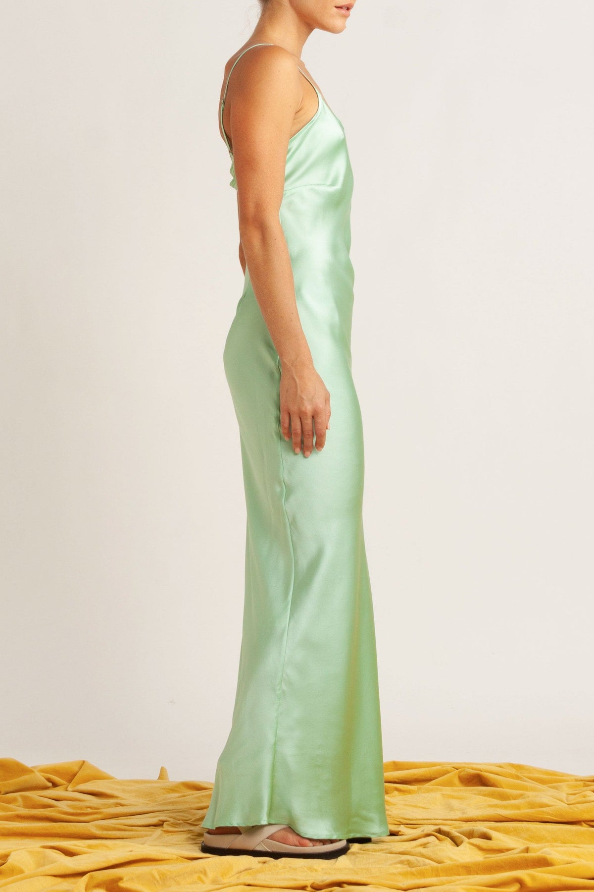 Essential Bias Washed Silk Maxi Slip