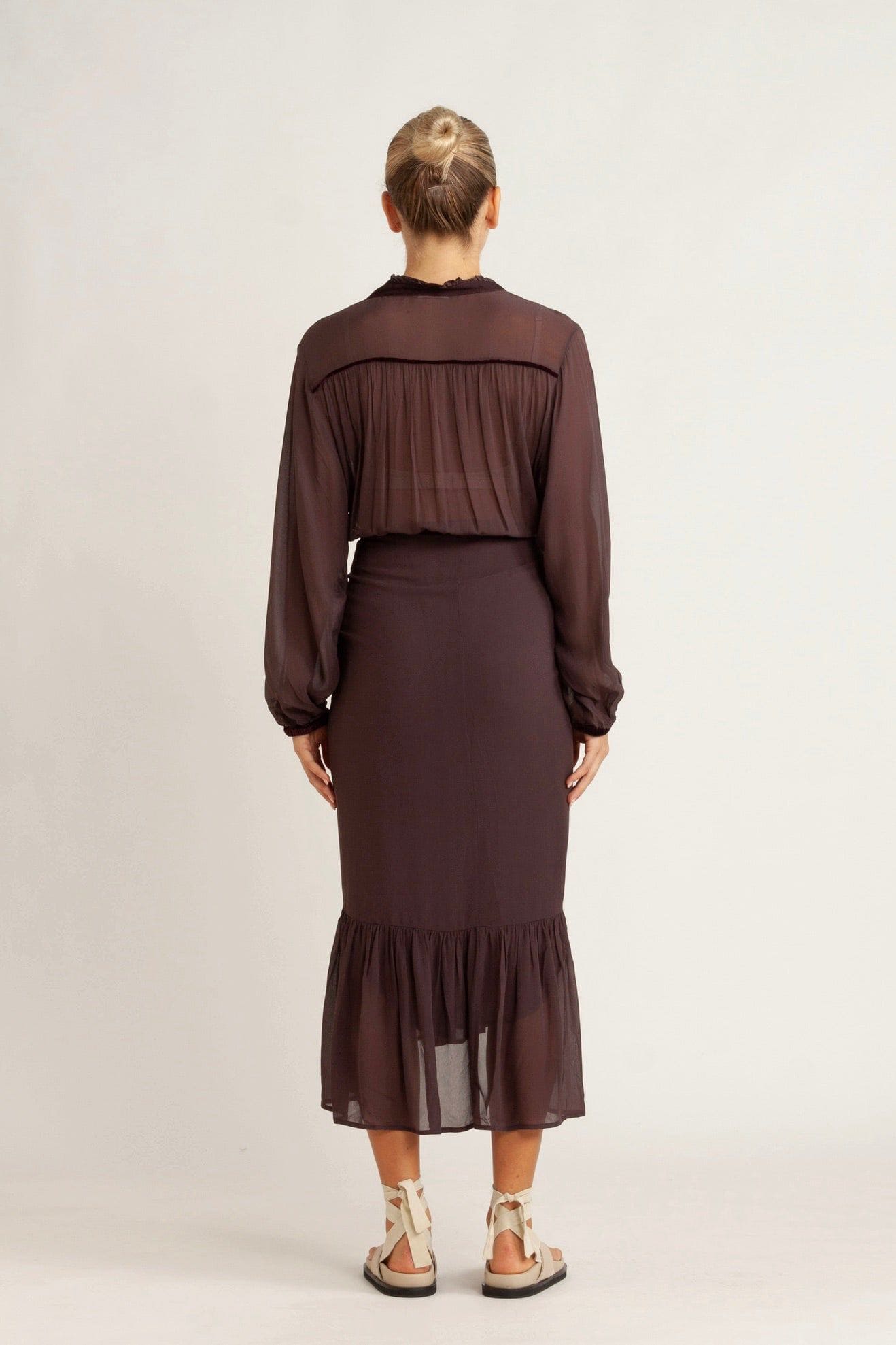 Tobi Chiffon Wrap Skirt Dress