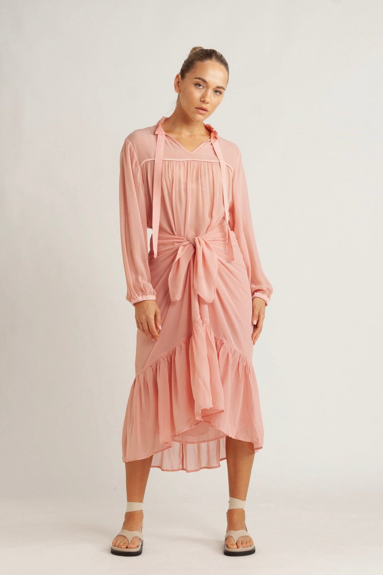 Tobi Chiffon Wrap Skirt Dress