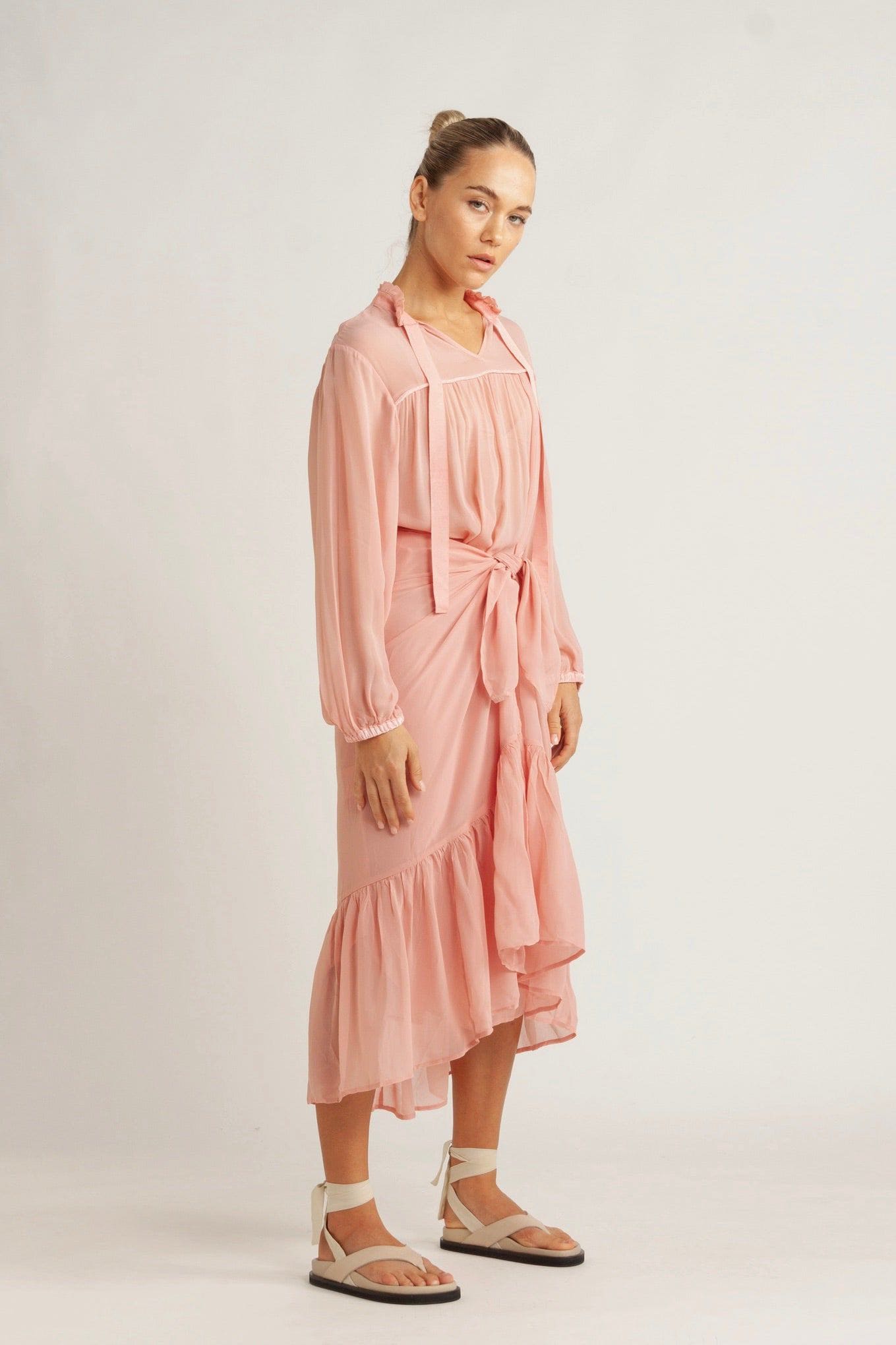 Tobi Chiffon Wrap Skirt Dress