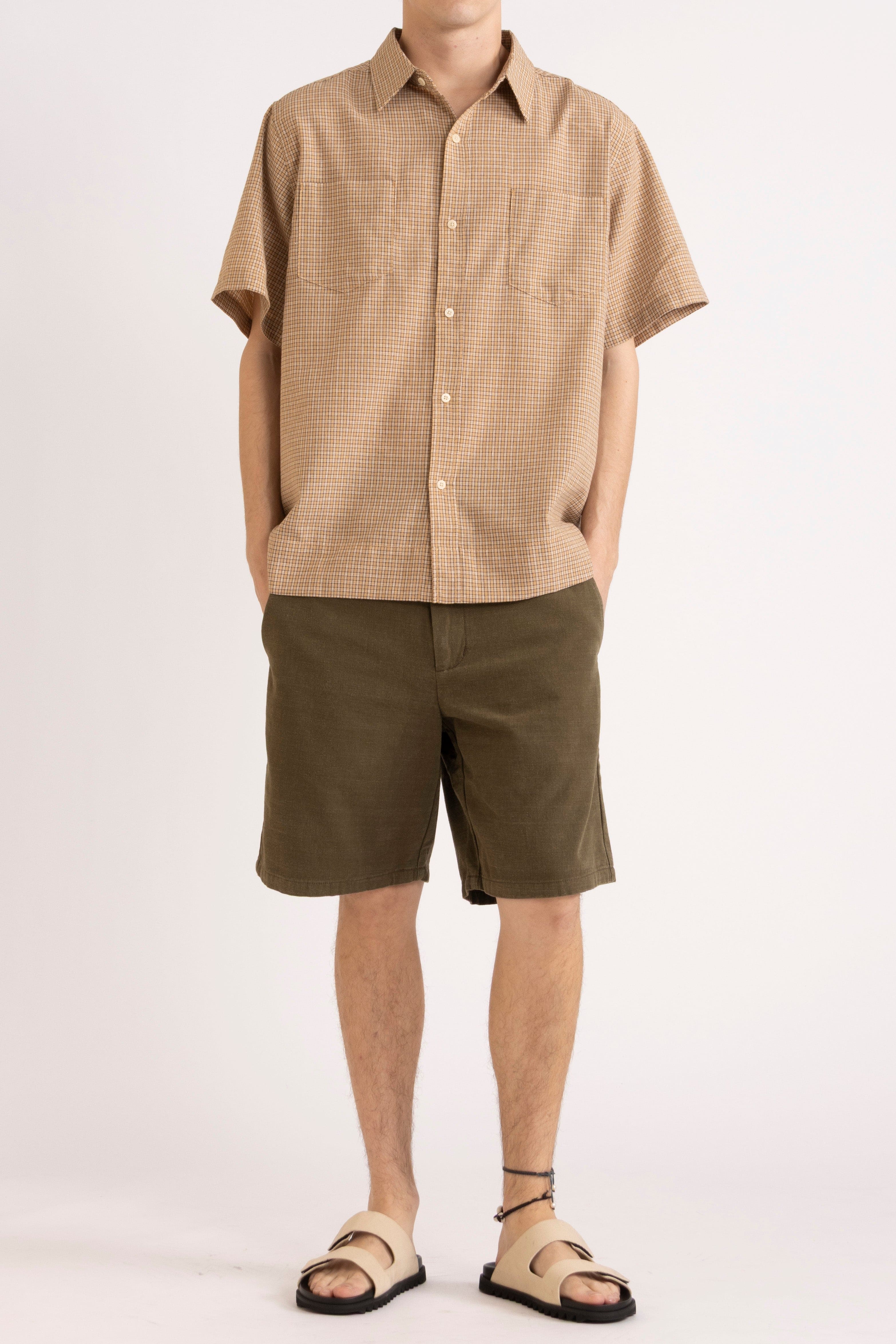 Travis Check Cotton Short Sleeve Shirt