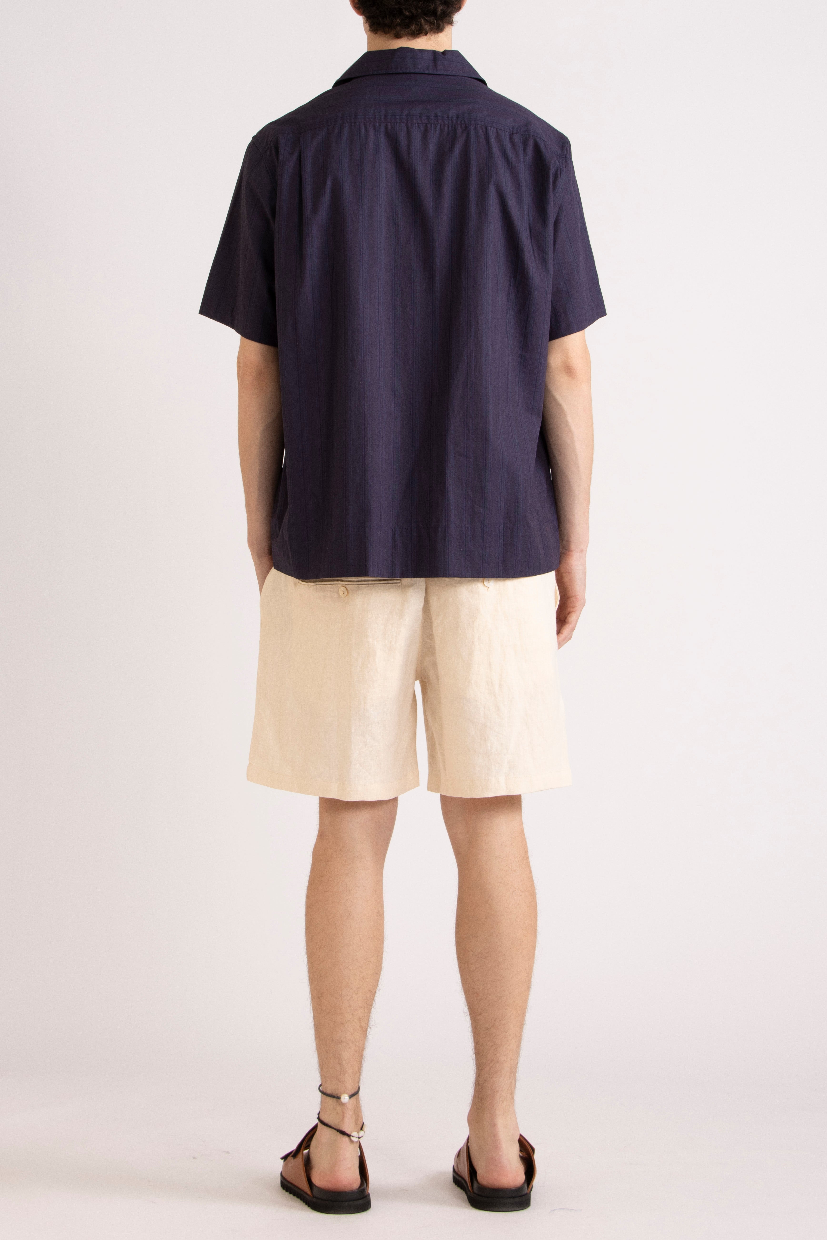 Atticus Cotton Short Sleeve Shirt with Lobster Embroidery